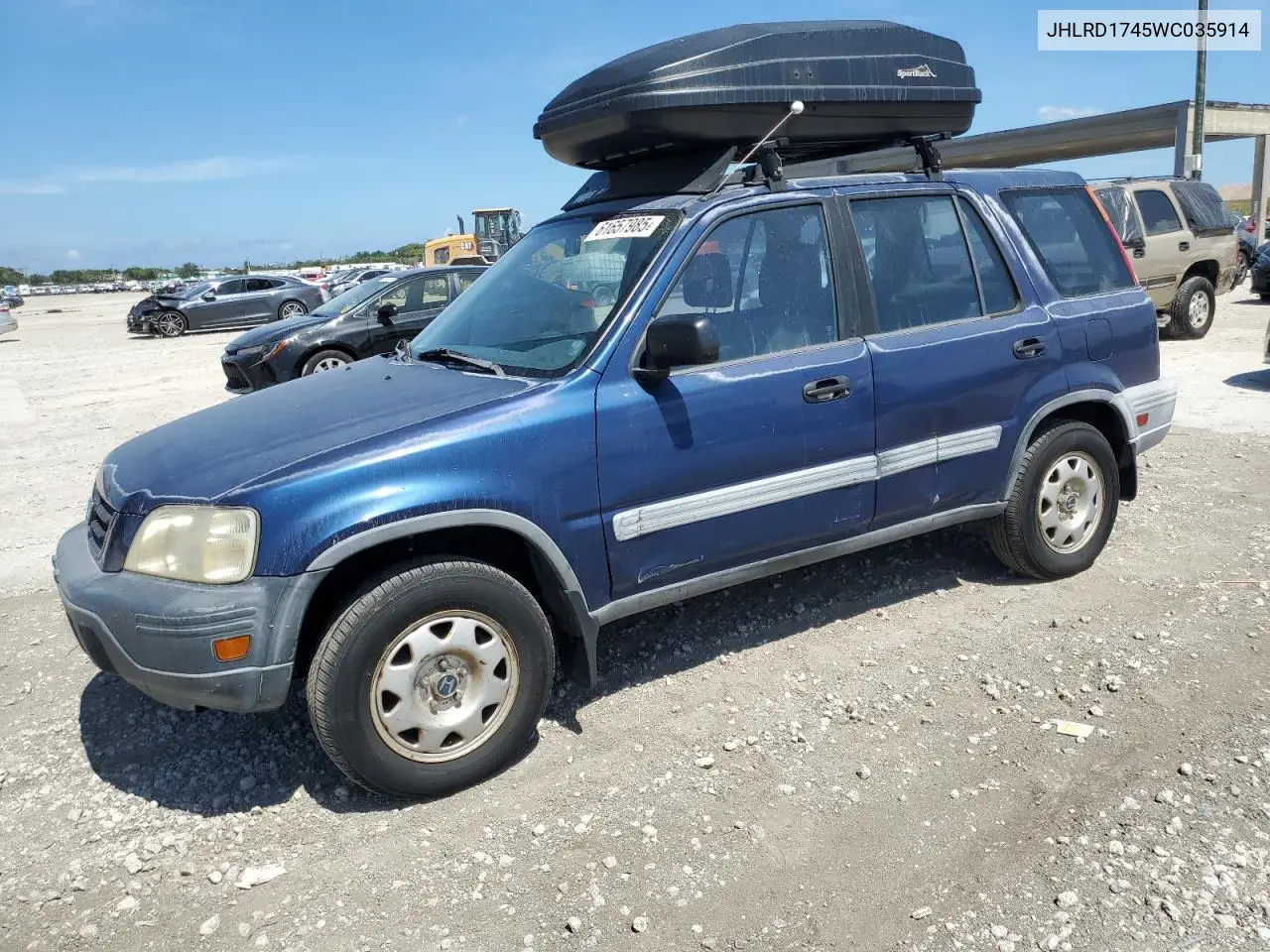 1998 Honda Cr-V Lx VIN: JHLRD1745WC035914 Lot: 61657985