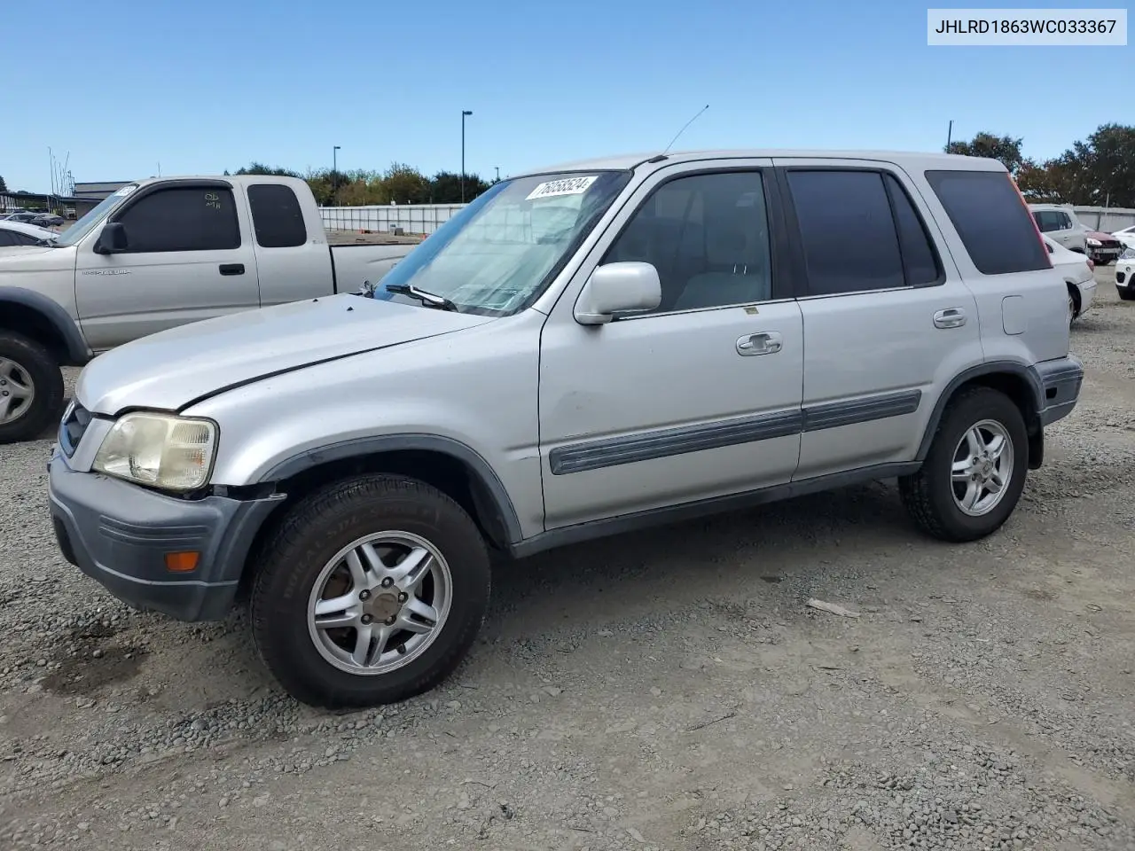 1998 Honda Cr-V Ex VIN: JHLRD1863WC033367 Lot: 76058524