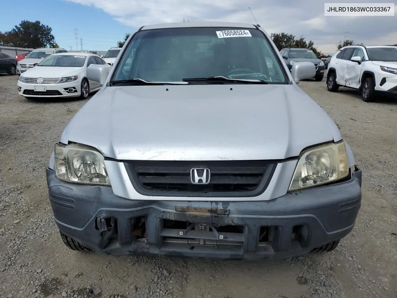 1998 Honda Cr-V Ex VIN: JHLRD1863WC033367 Lot: 76058524