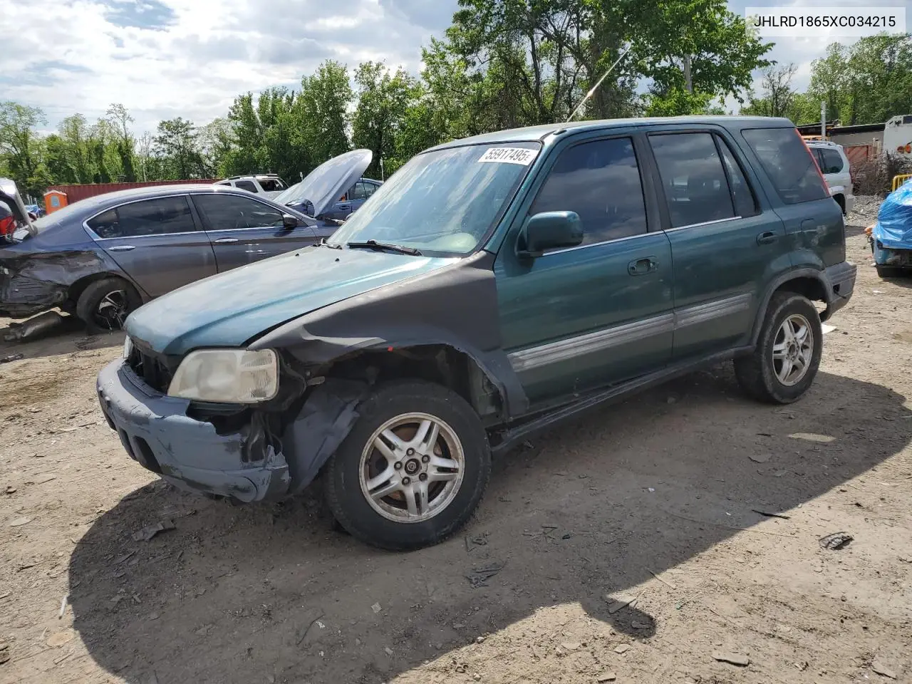 1999 Honda Cr-V Ex VIN: JHLRD1865XC034215 Lot: 55917495