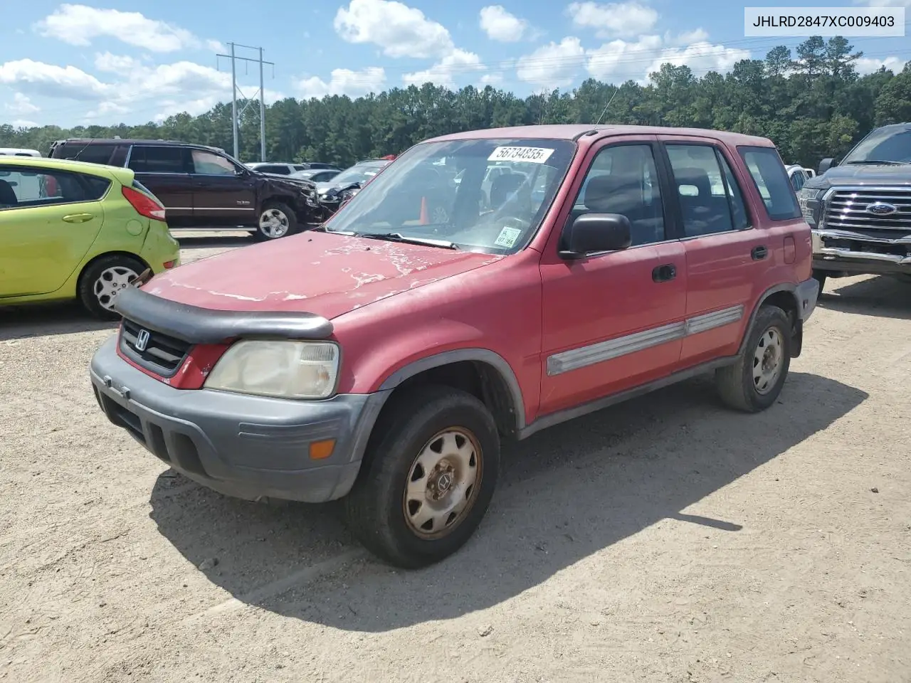 1999 Honda Cr-V Lx VIN: JHLRD2847XC009403 Lot: 56734855