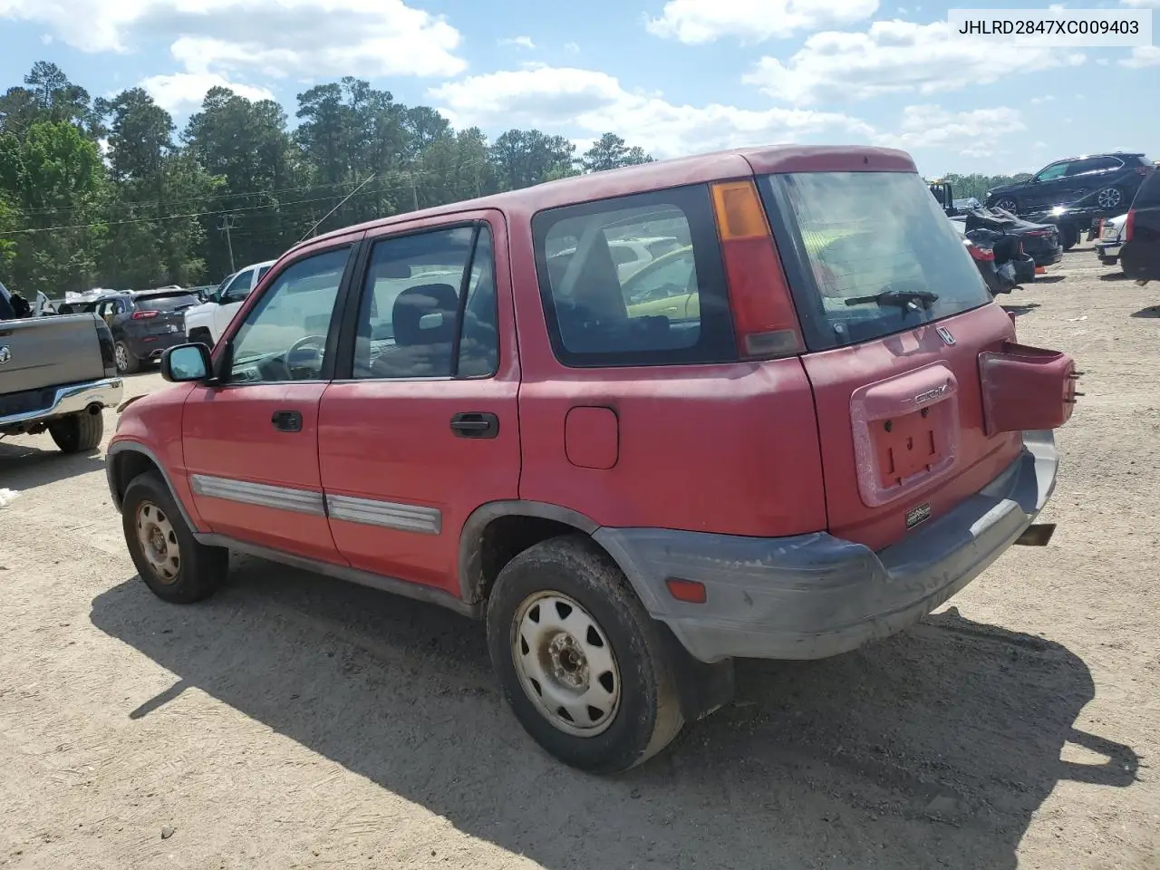 1999 Honda Cr-V Lx VIN: JHLRD2847XC009403 Lot: 56734855