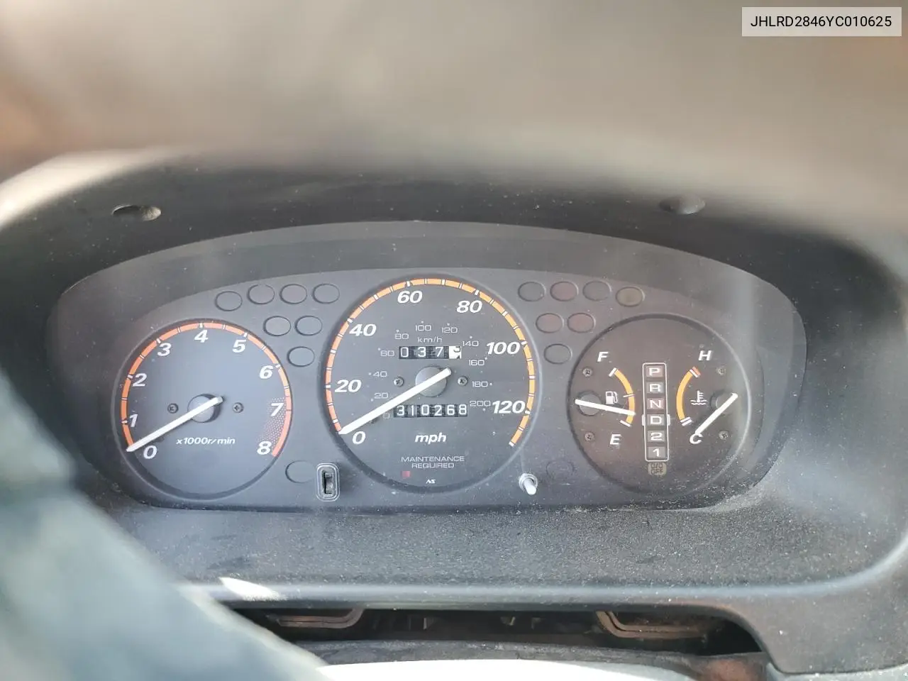 2000 Honda Cr-V Lx VIN: JHLRD2846YC010625 Lot: 55677915