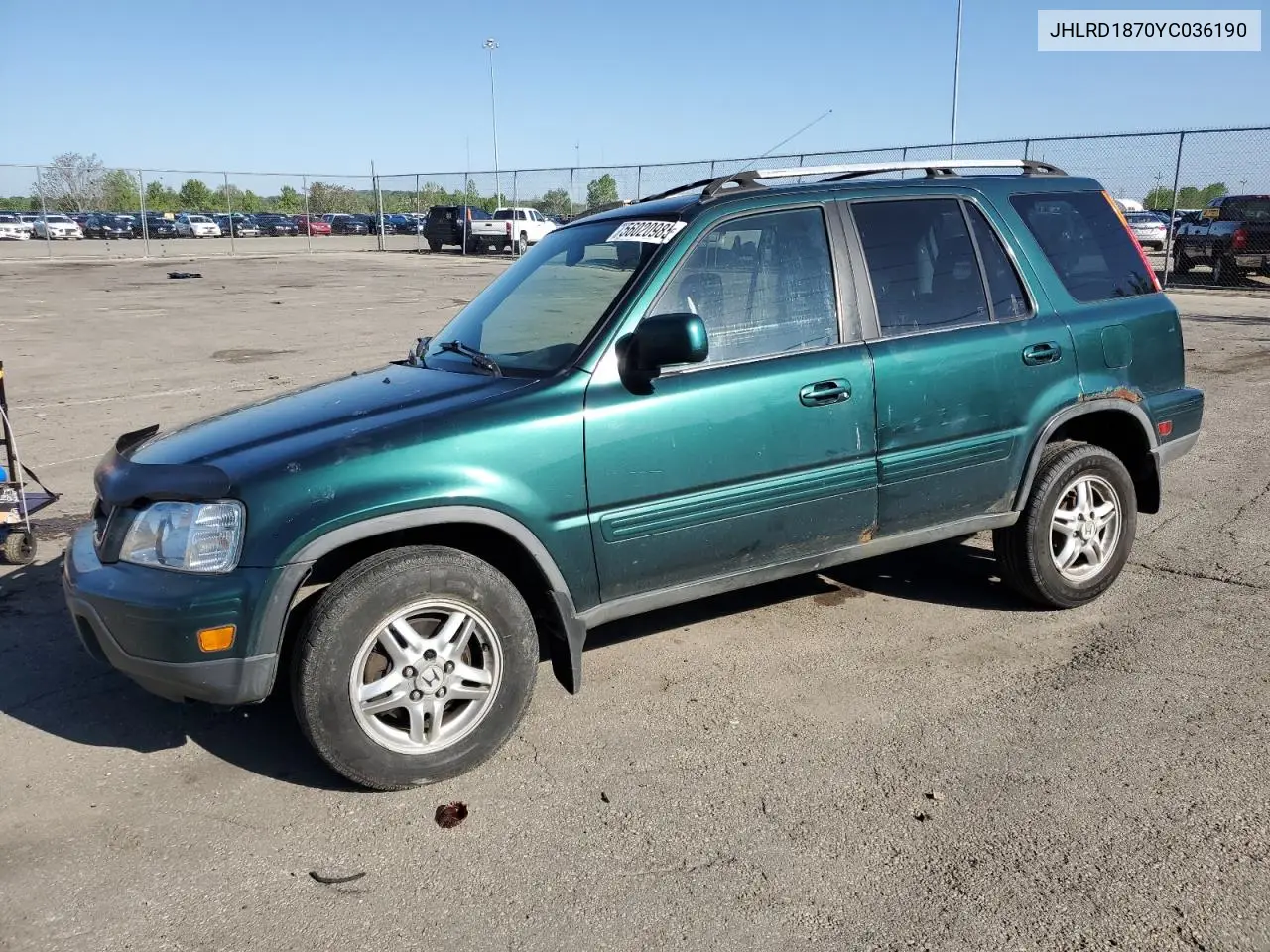 2000 Honda Cr-V Se VIN: JHLRD1870YC036190 Lot: 56020985