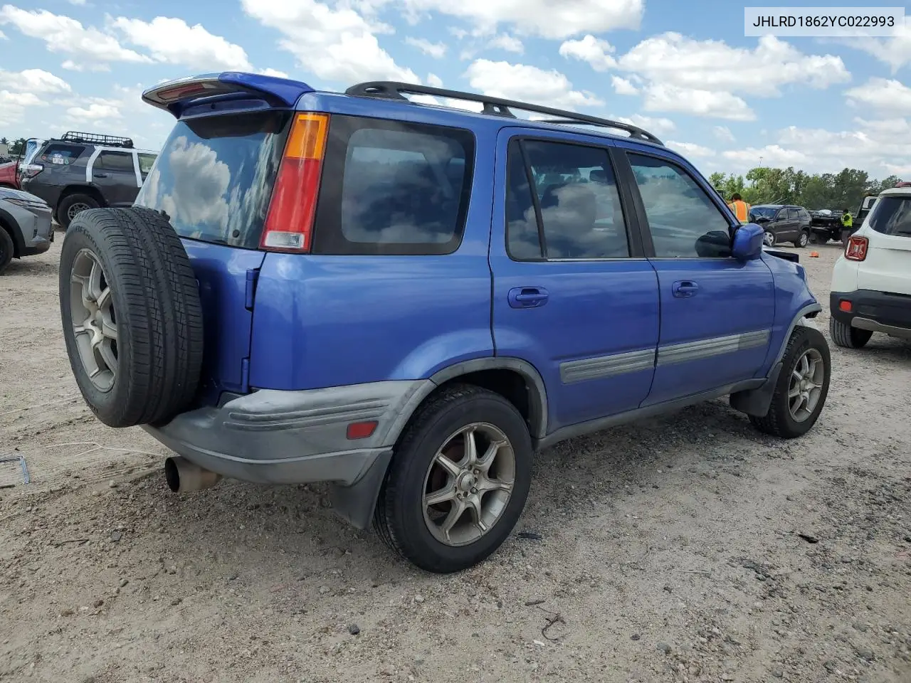 2000 Honda Cr-V Ex VIN: JHLRD1862YC022993 Lot: 56462475
