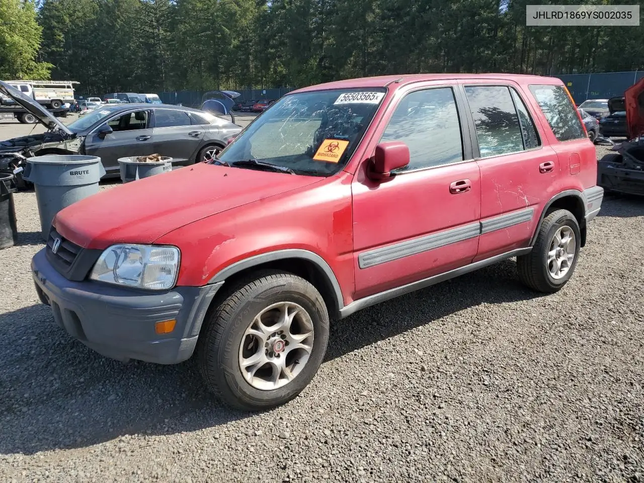 2000 Honda Cr-V Ex VIN: JHLRD1869YS002035 Lot: 56503565