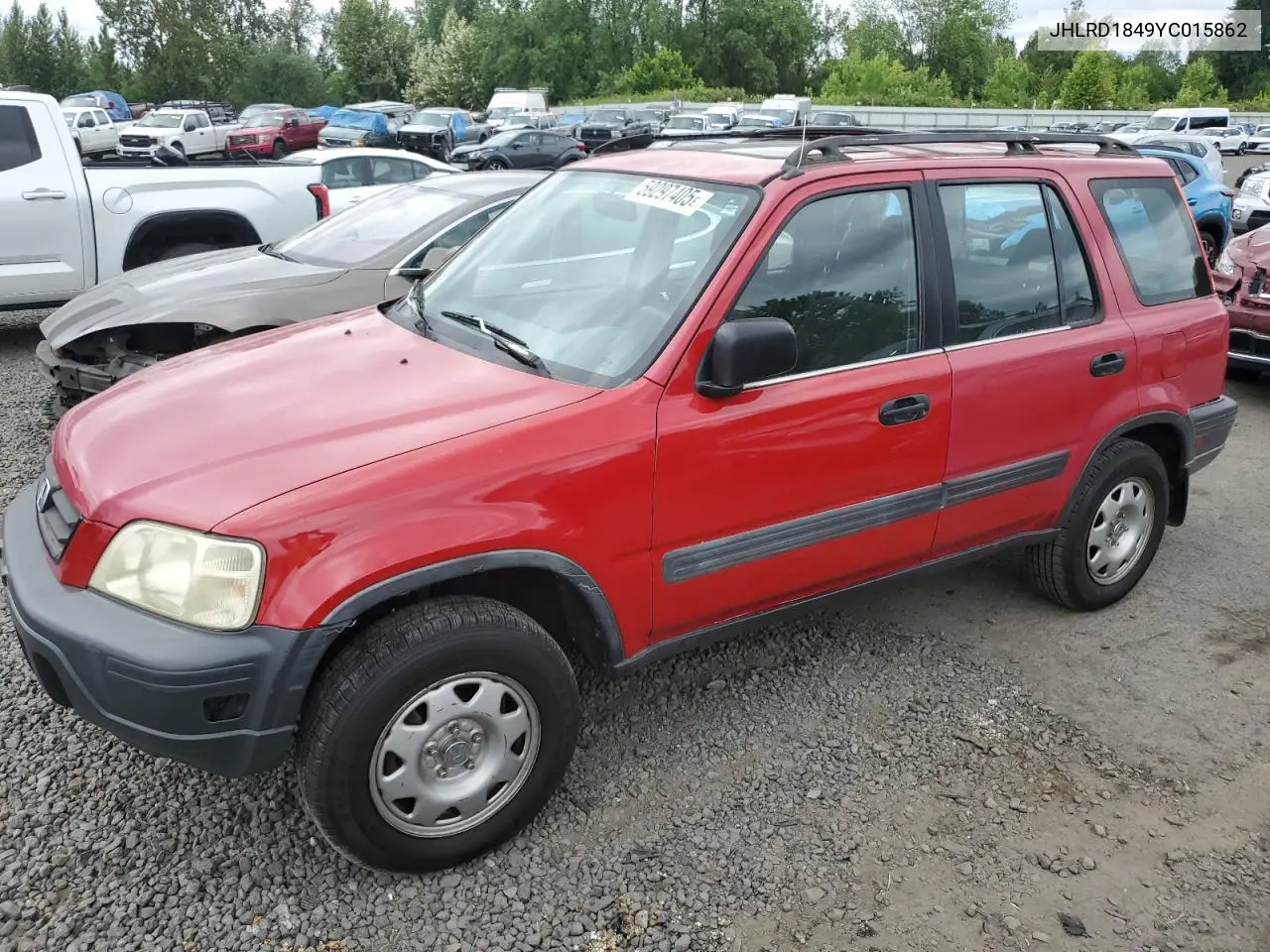 2000 Honda Cr-V Lx VIN: JHLRD1849YC015862 Lot: 59297405