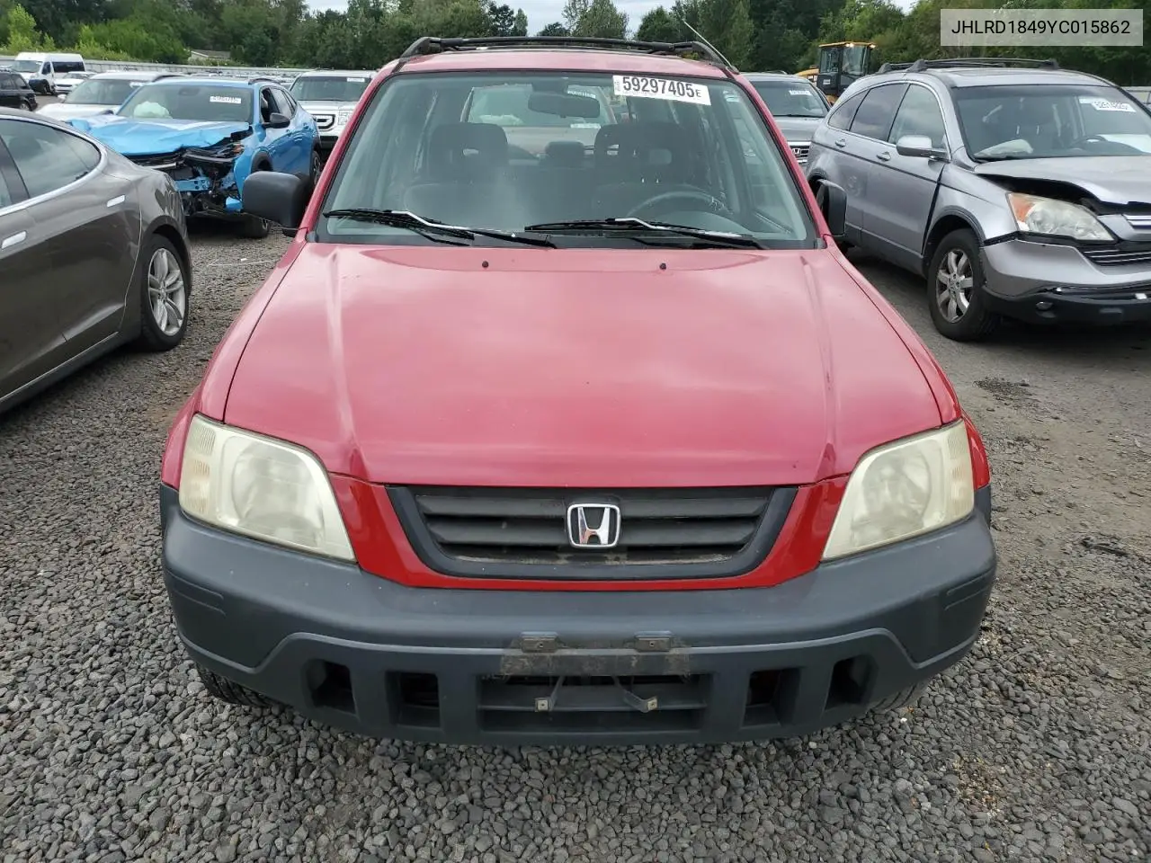 2000 Honda Cr-V Lx VIN: JHLRD1849YC015862 Lot: 59297405