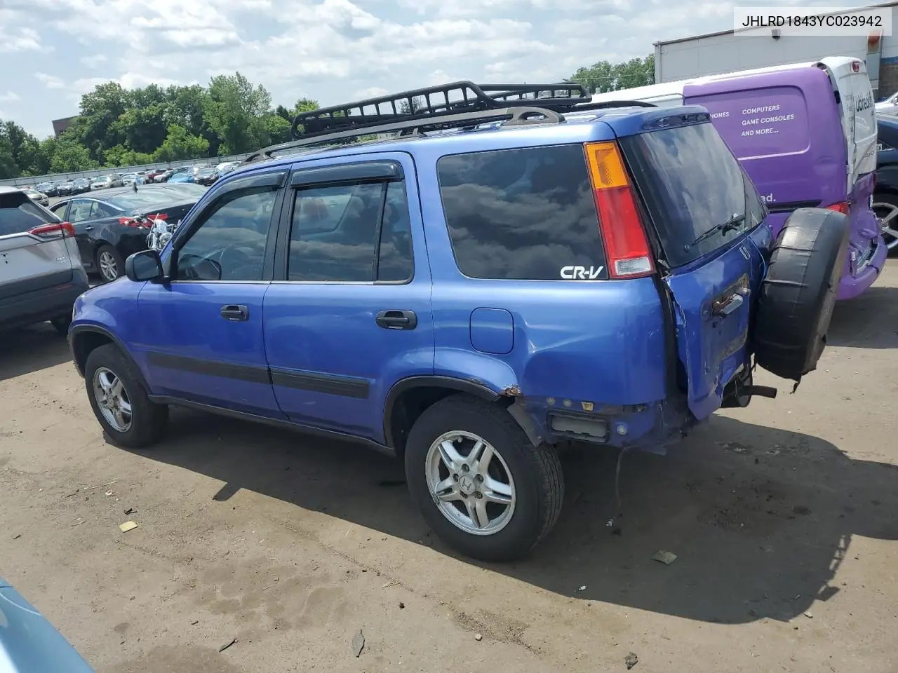 2000 Honda Cr-V Lx VIN: JHLRD1843YC023942 Lot: 61196195