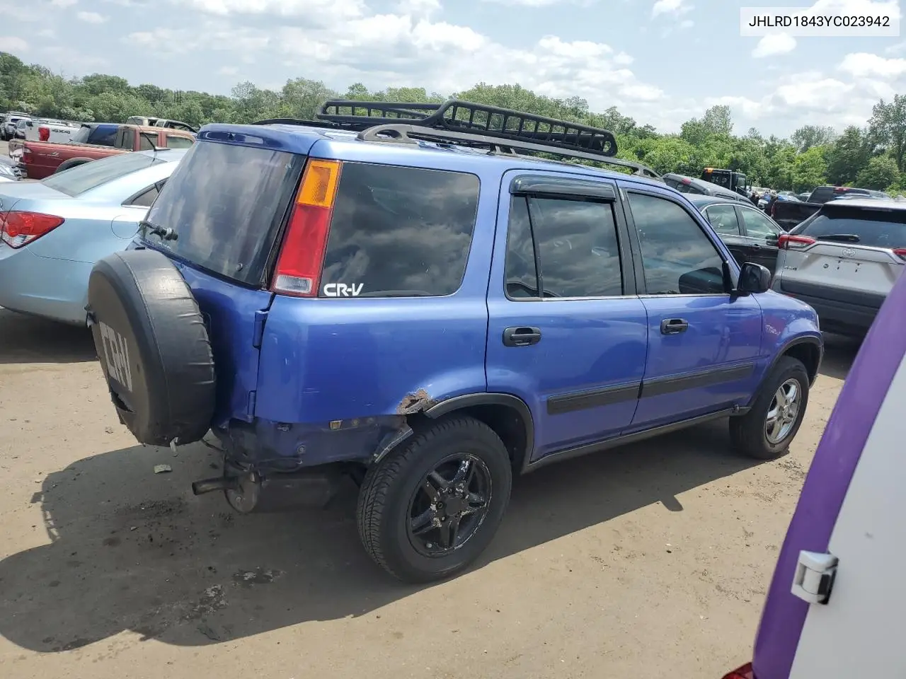 2000 Honda Cr-V Lx VIN: JHLRD1843YC023942 Lot: 61196195