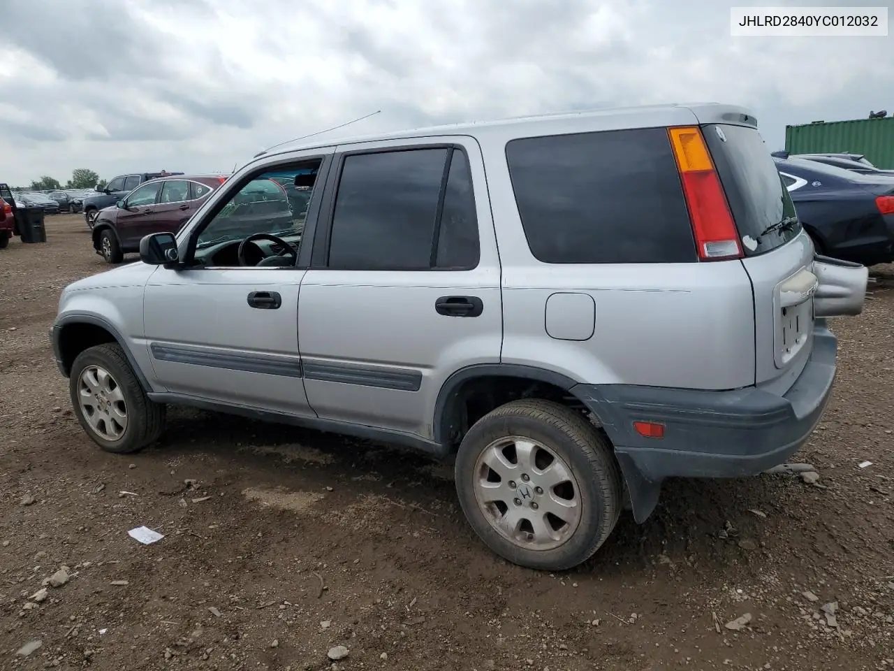 2000 Honda Cr-V Lx VIN: JHLRD2840YC012032 Lot: 61448005