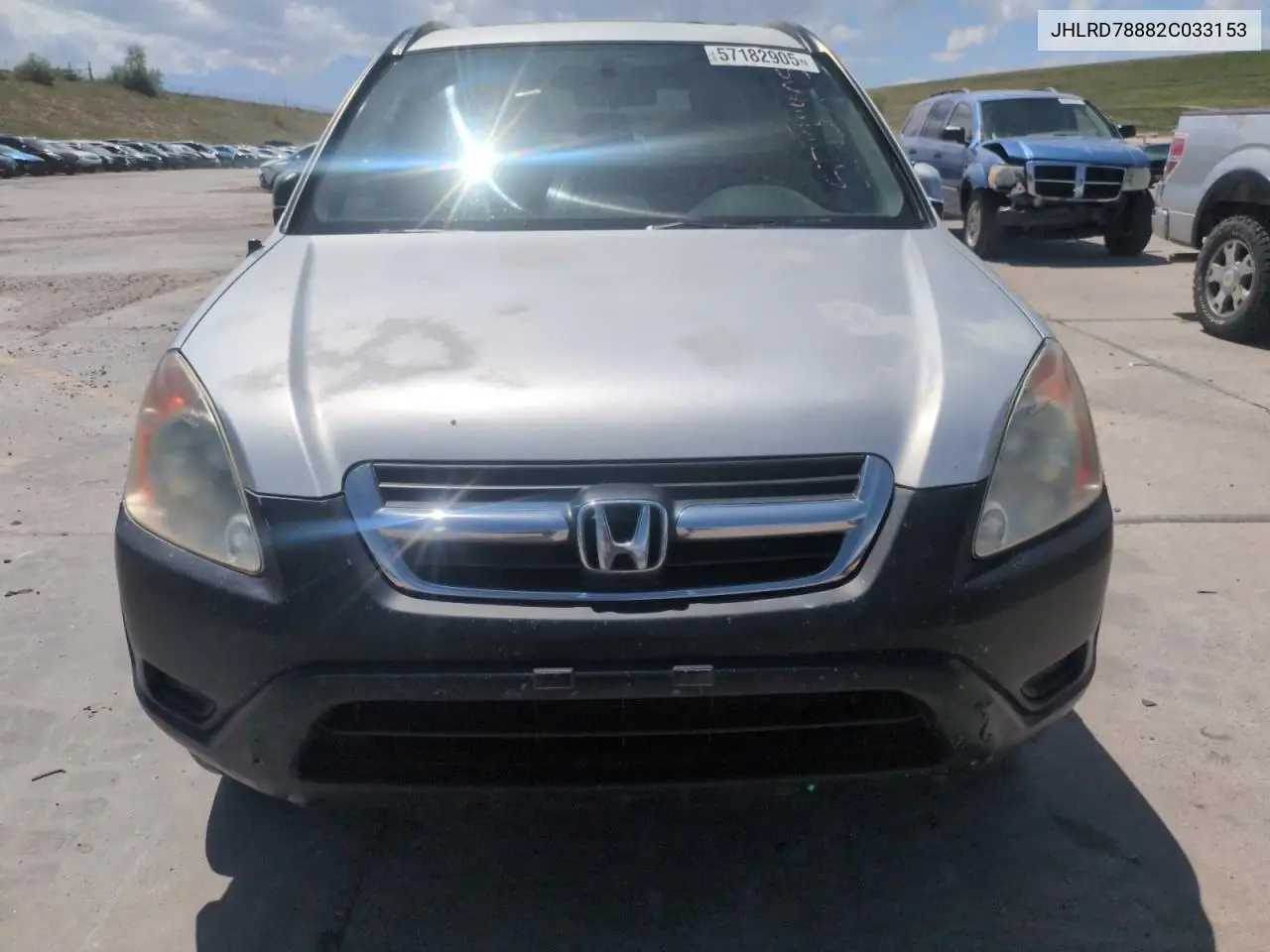 2002 Honda Cr-V Ex VIN: JHLRD78882C033153 Lot: 57182905