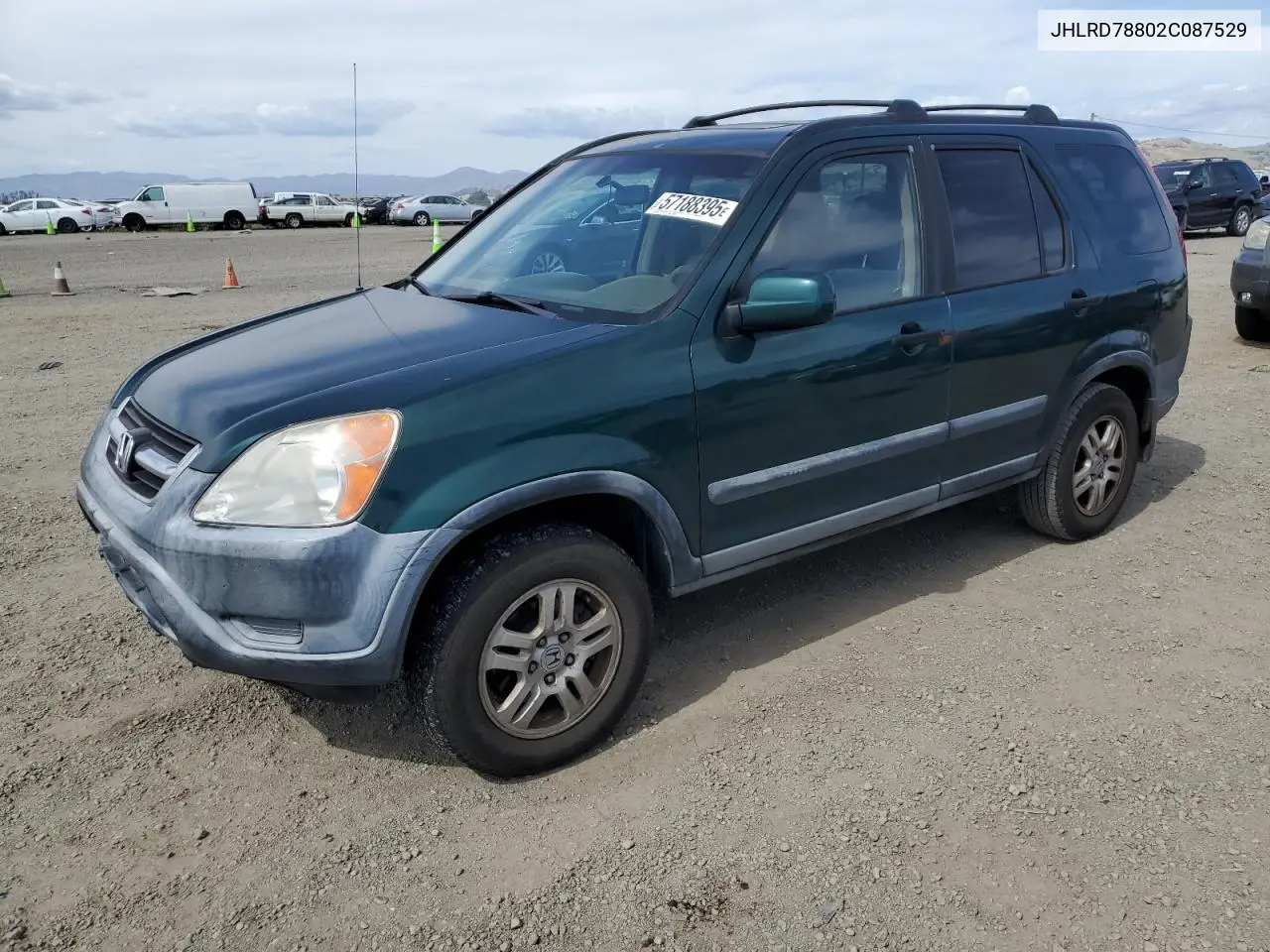 2002 Honda Cr-V Ex VIN: JHLRD78802C087529 Lot: 57188395