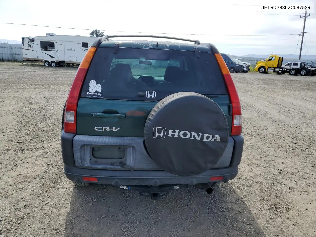 2002 Honda Cr-V Ex VIN: JHLRD78802C087529 Lot: 57188395