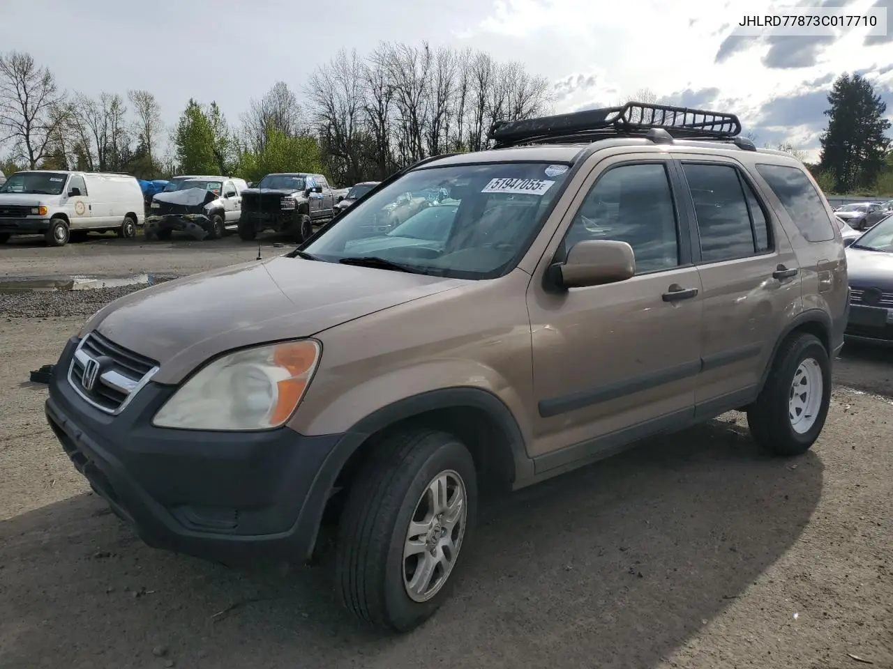 2003 Honda Cr-V Ex VIN: JHLRD77873C017710 Lot: 51947055