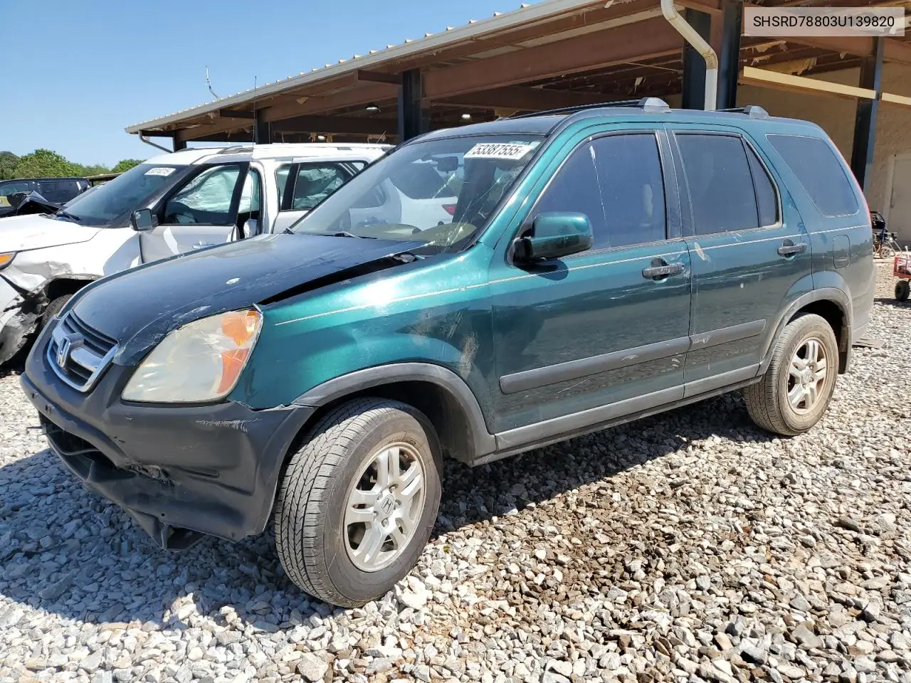 2003 Honda Cr-V Ex VIN: SHSRD78803U139820 Lot: 53387555