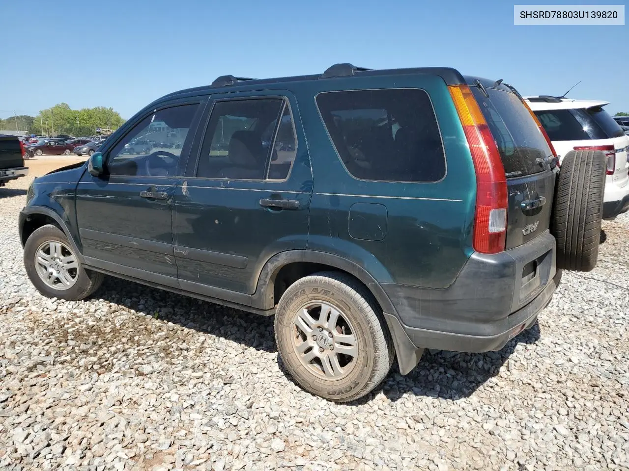 2003 Honda Cr-V Ex VIN: SHSRD78803U139820 Lot: 53387555