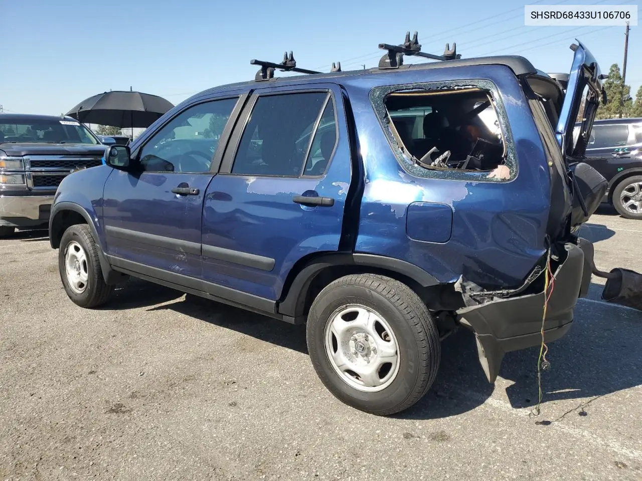 2003 Honda Cr-V Lx VIN: SHSRD68433U106706 Lot: 56247855