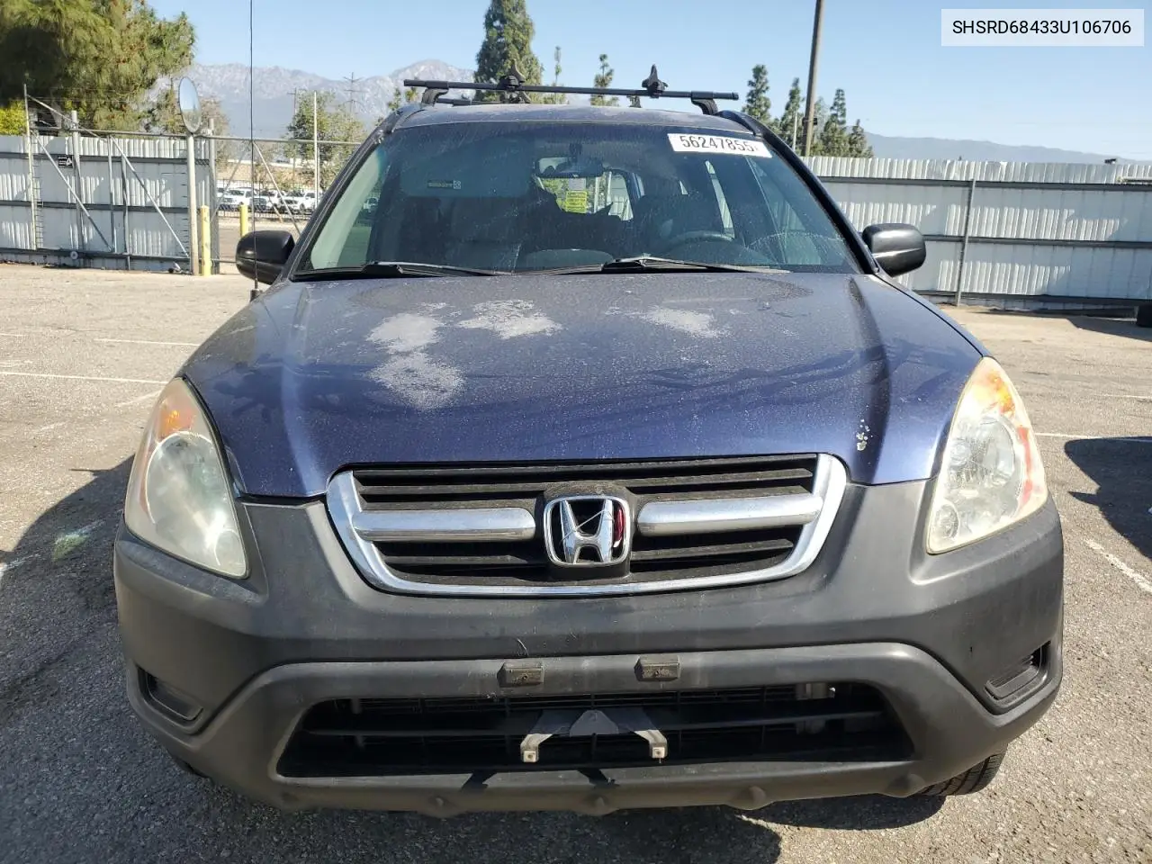 2003 Honda Cr-V Lx VIN: SHSRD68433U106706 Lot: 56247855