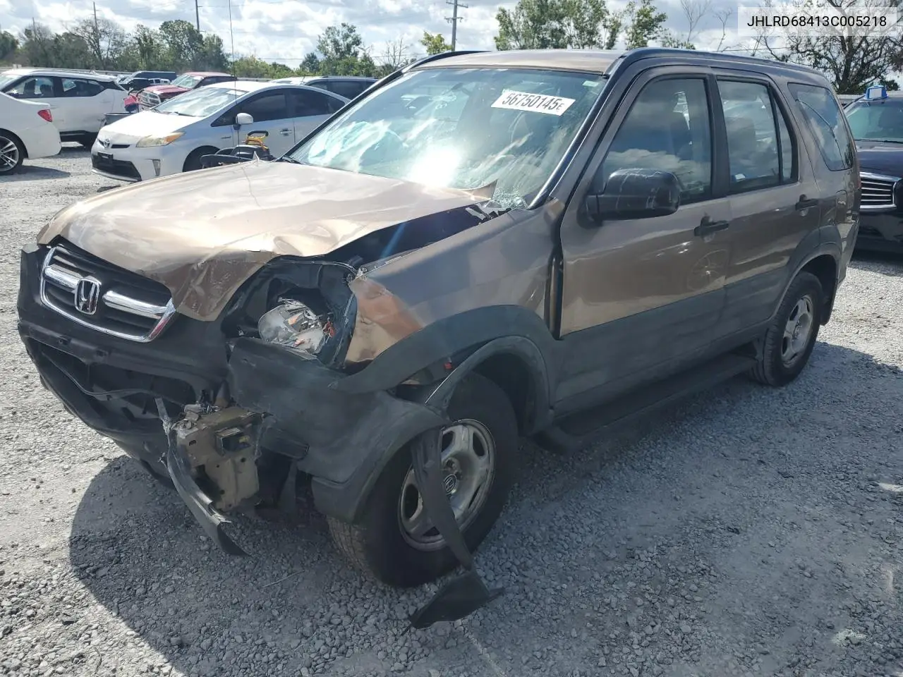 2003 Honda Cr-V Lx VIN: JHLRD68413C005218 Lot: 56750145