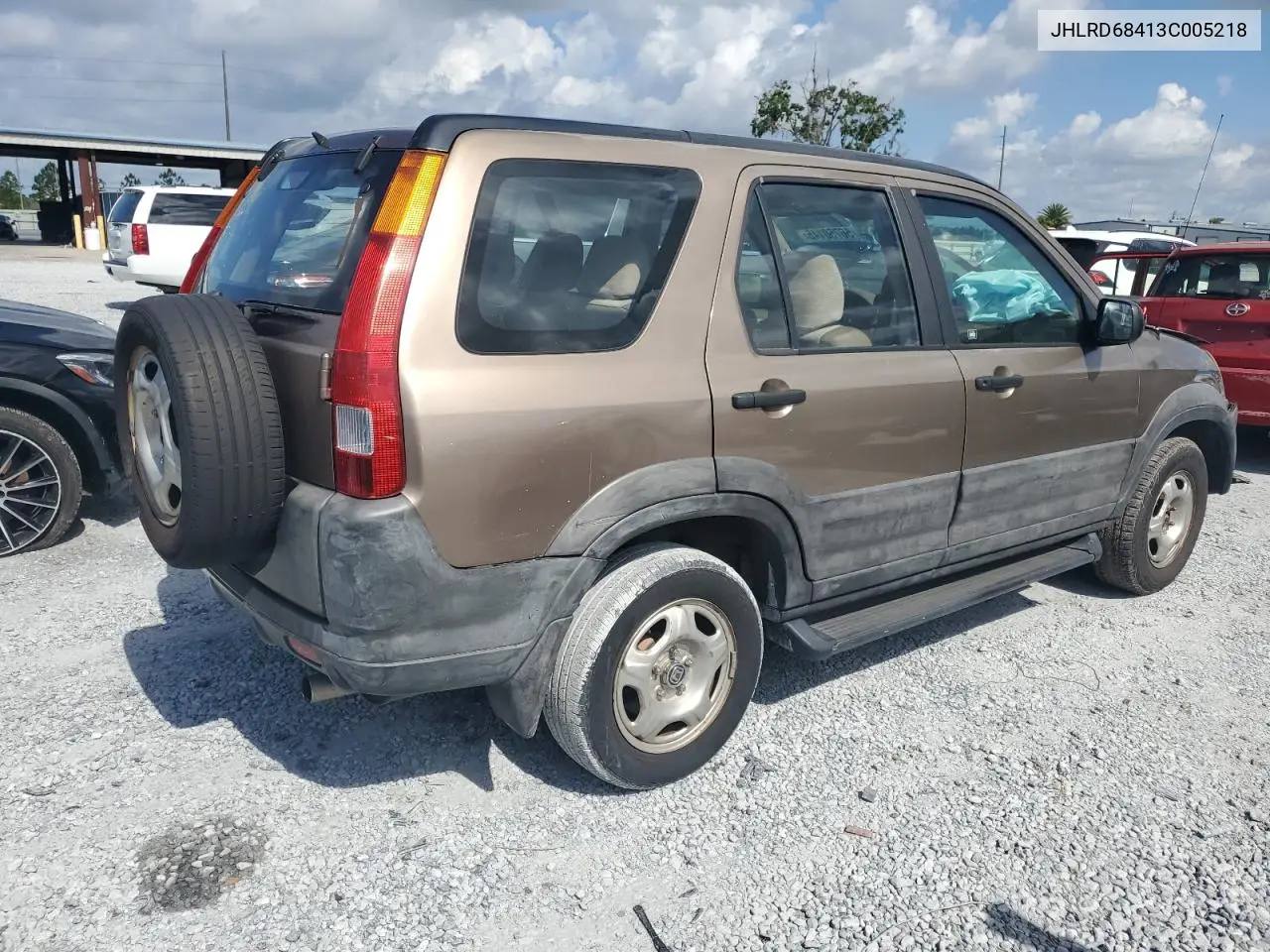 2003 Honda Cr-V Lx VIN: JHLRD68413C005218 Lot: 56750145