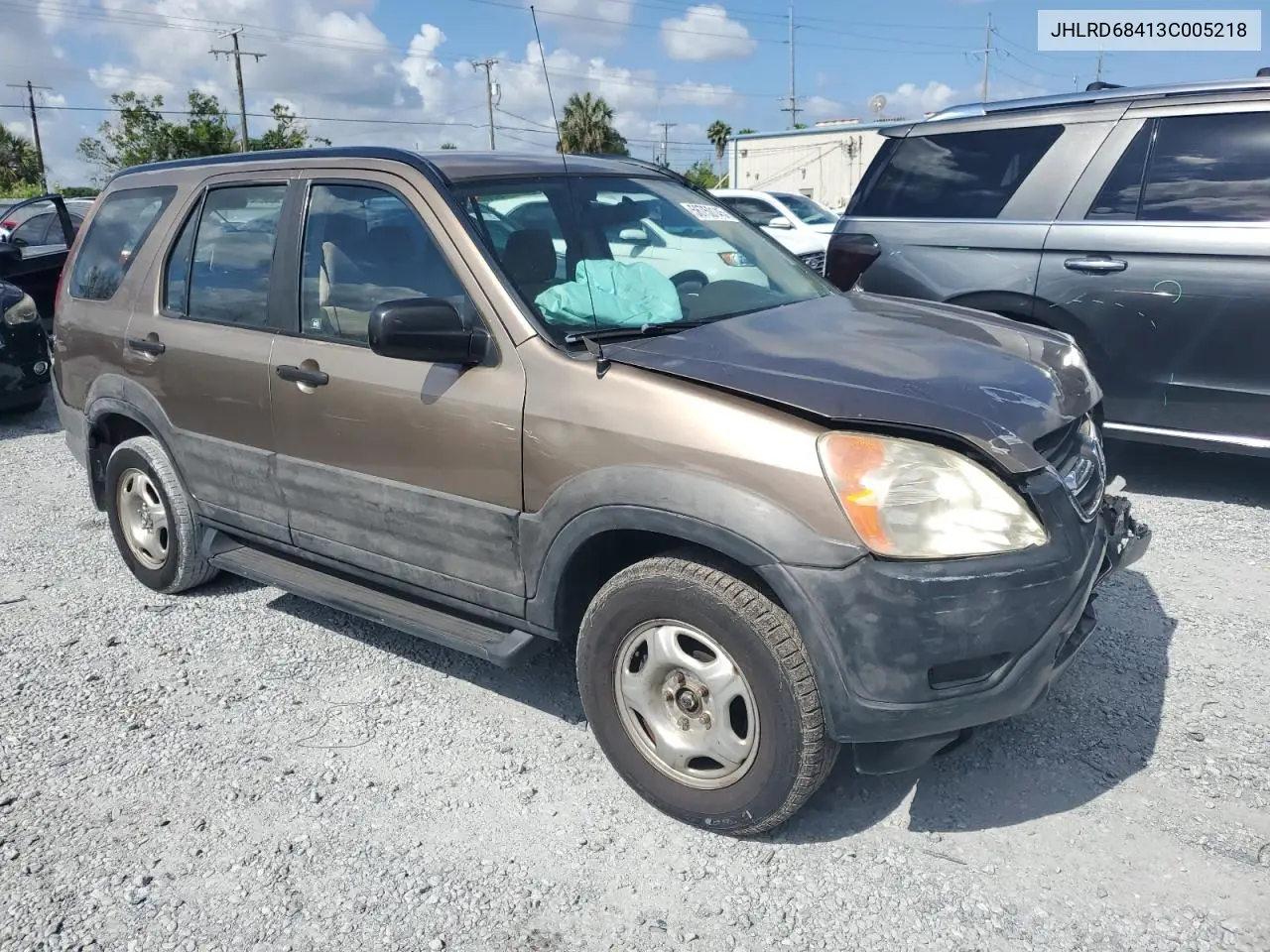 2003 Honda Cr-V Lx VIN: JHLRD68413C005218 Lot: 56750145