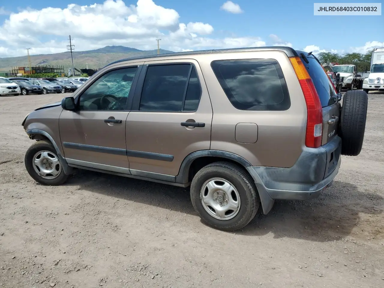2003 Honda Cr-V Lx VIN: JHLRD68403C010832 Lot: 56923085