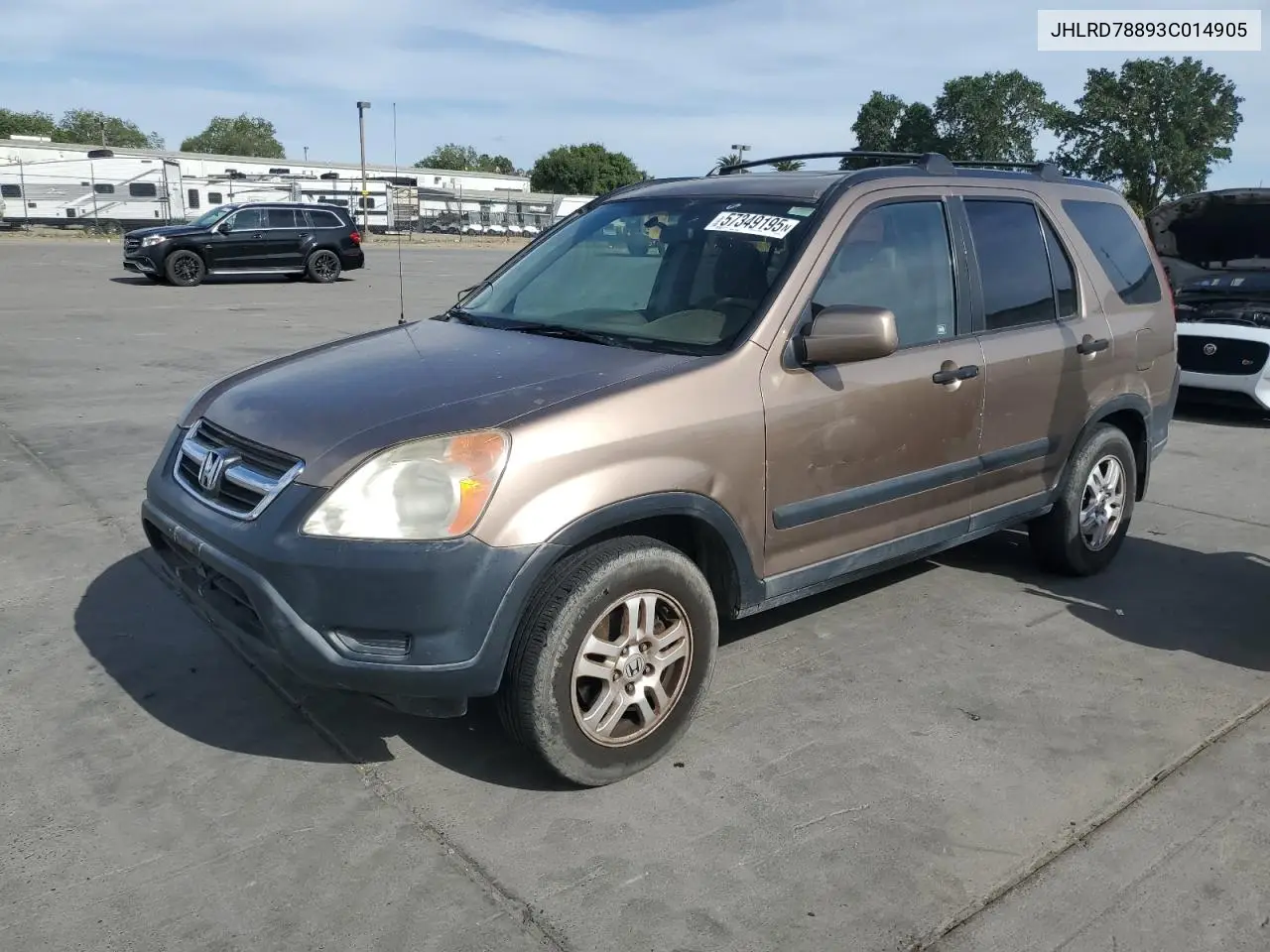 2003 Honda Cr-V Ex VIN: JHLRD78893C014905 Lot: 57349195