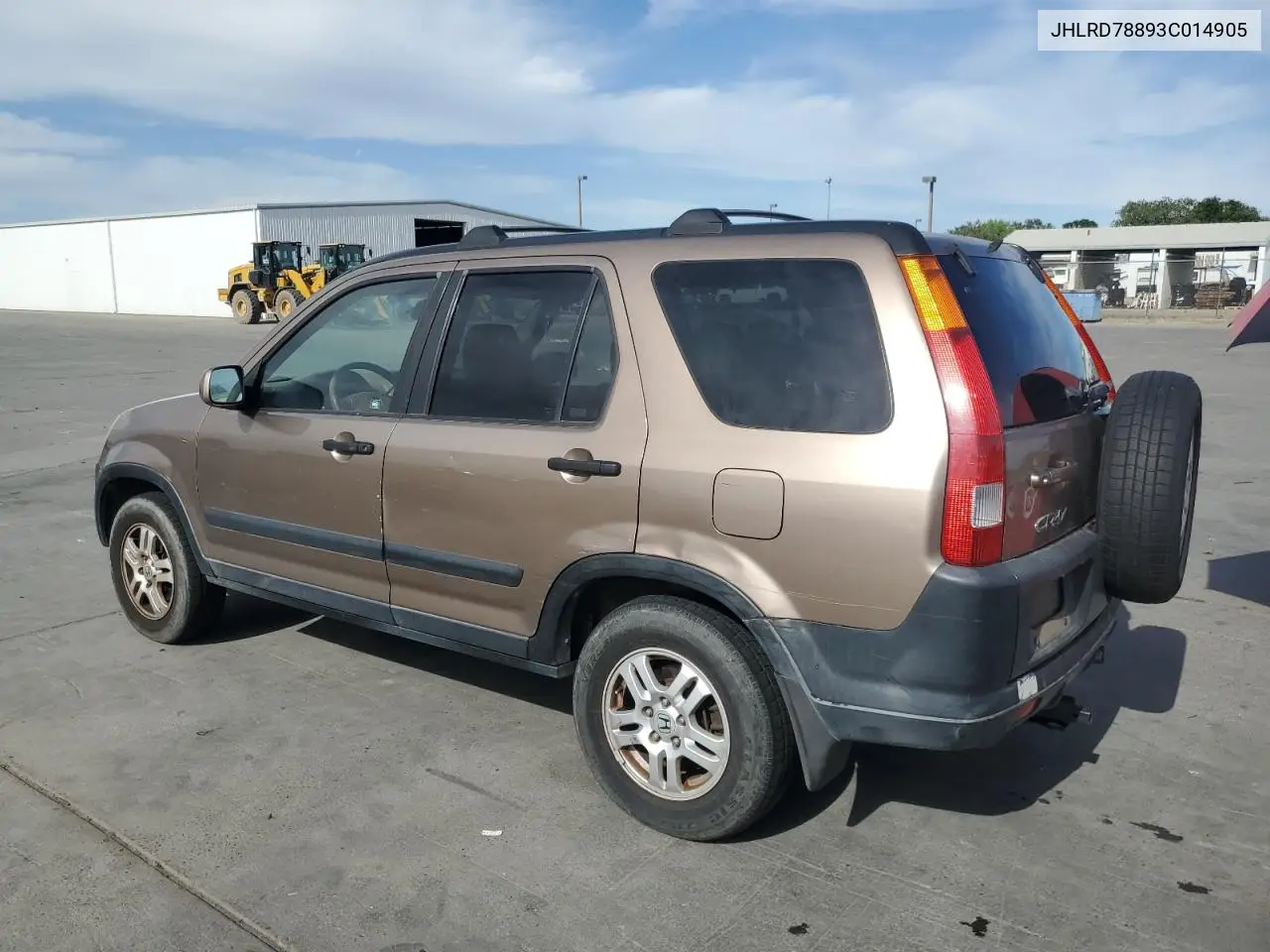 2003 Honda Cr-V Ex VIN: JHLRD78893C014905 Lot: 57349195