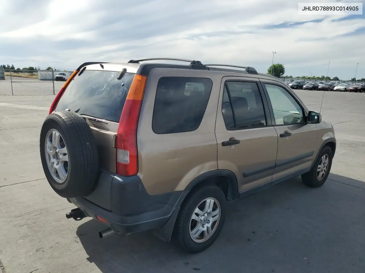 2003 Honda Cr-V Ex VIN: JHLRD78893C014905 Lot: 57349195