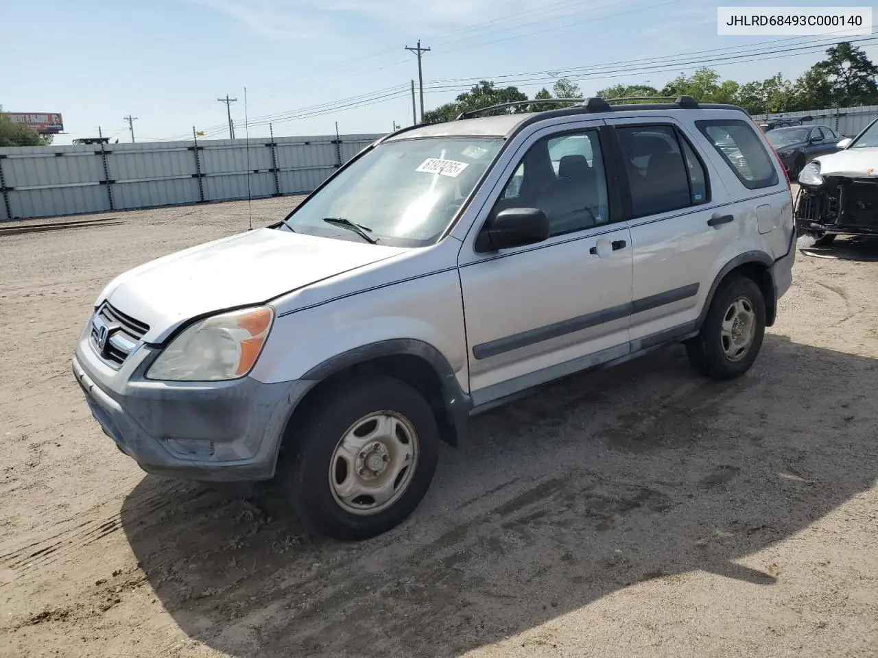 2003 Honda Cr-V Lx VIN: JHLRD68493C000140 Lot: 61924265