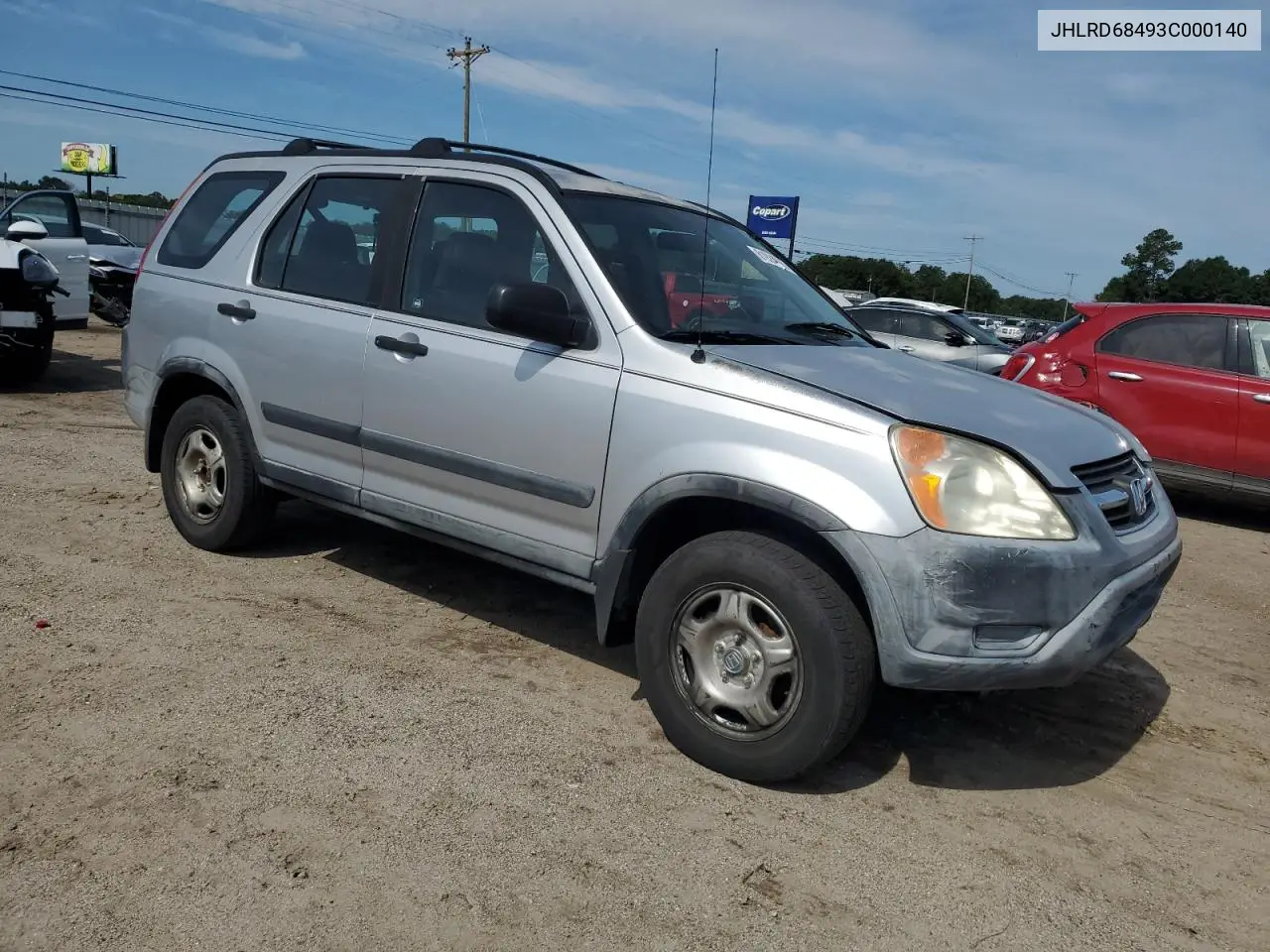 2003 Honda Cr-V Lx VIN: JHLRD68493C000140 Lot: 61924265