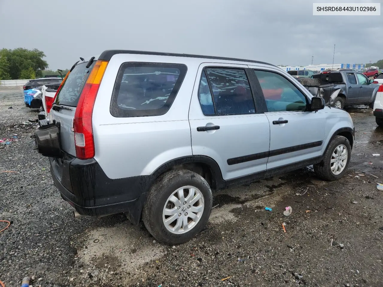 2003 Honda Cr-V Lx VIN: SHSRD68443U102986 Lot: 61979445