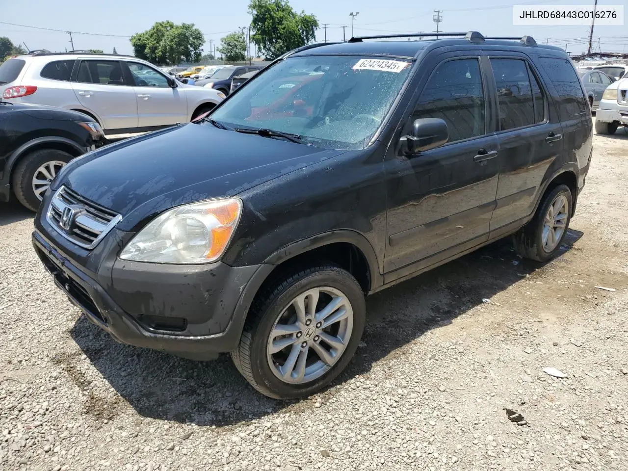 2003 Honda Cr-V Lx VIN: JHLRD68443C016276 Lot: 62424345