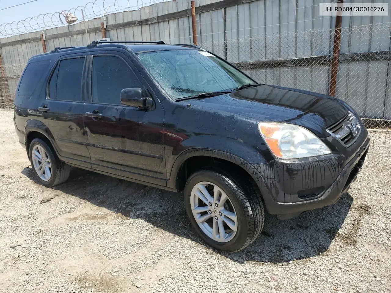2003 Honda Cr-V Lx VIN: JHLRD68443C016276 Lot: 62424345