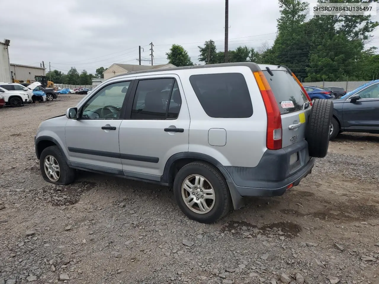 2003 Honda Cr-V Ex VIN: SHSRD78843U136497 Lot: 62738765