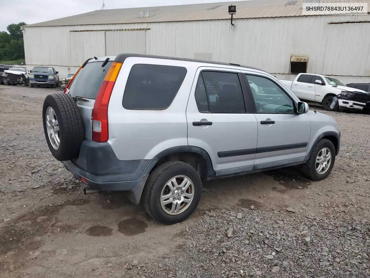 2003 Honda Cr-V Ex VIN: SHSRD78843U136497 Lot: 62738765