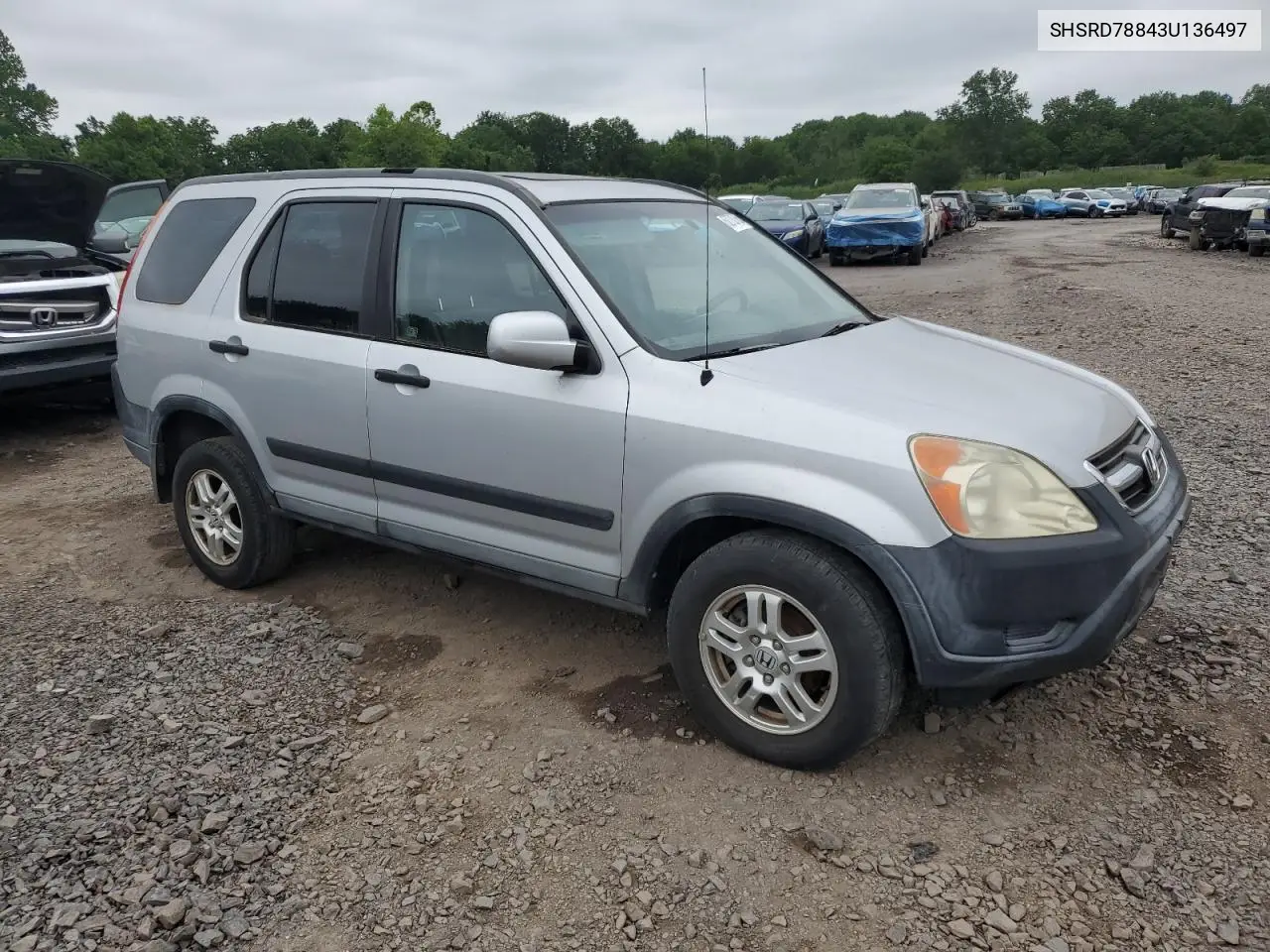 2003 Honda Cr-V Ex VIN: SHSRD78843U136497 Lot: 62738765