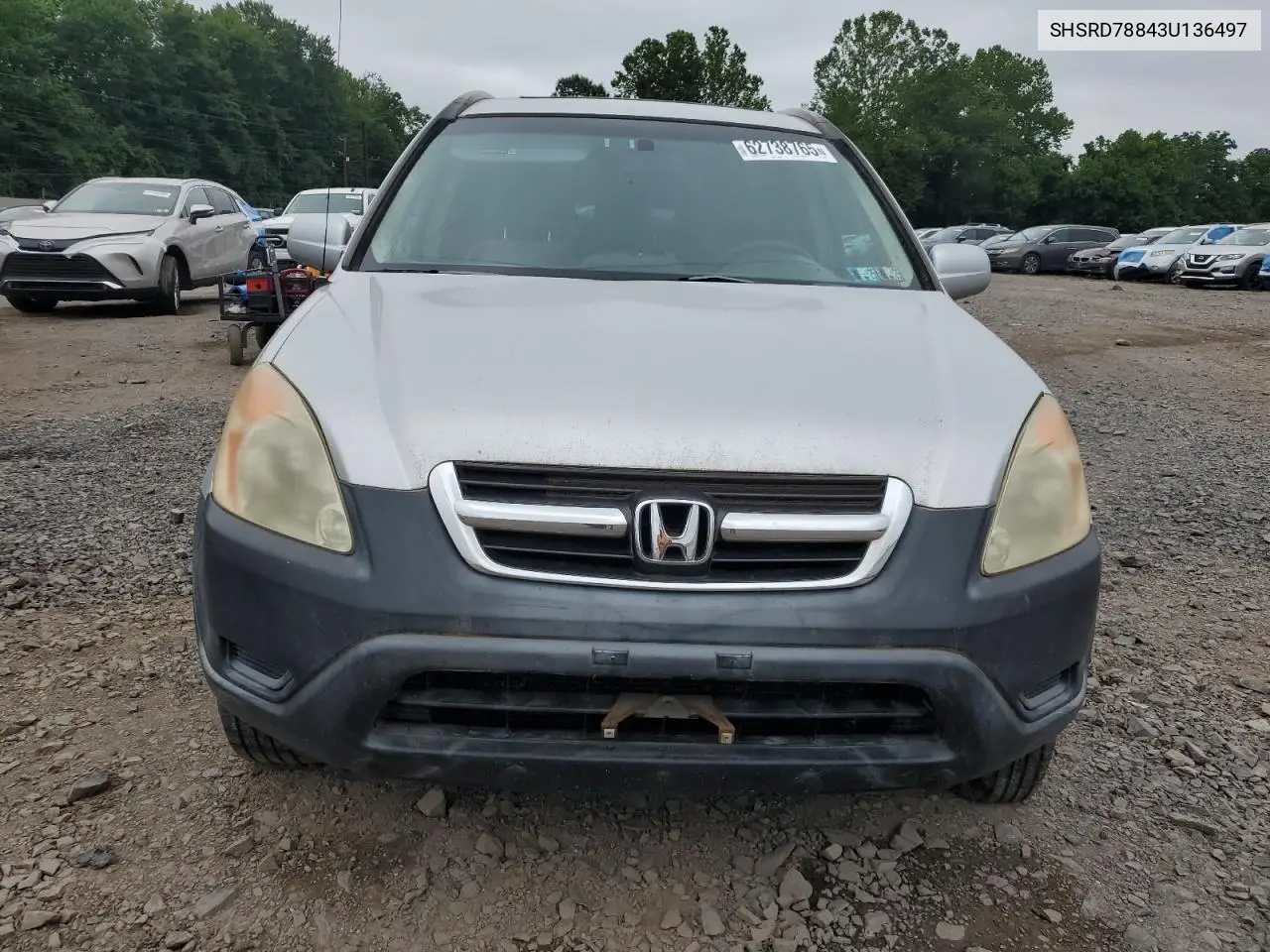 2003 Honda Cr-V Ex VIN: SHSRD78843U136497 Lot: 62738765
