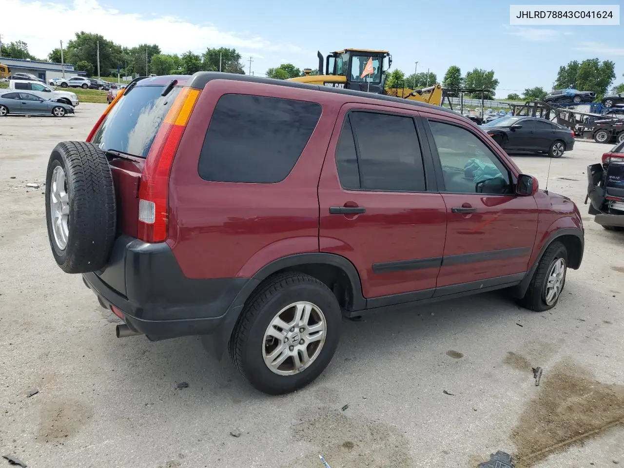 2003 Honda Cr-V Ex VIN: JHLRD78843C041624 Lot: 62926635