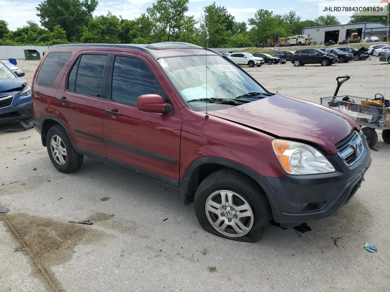 2003 Honda Cr-V Ex VIN: JHLRD78843C041624 Lot: 62926635