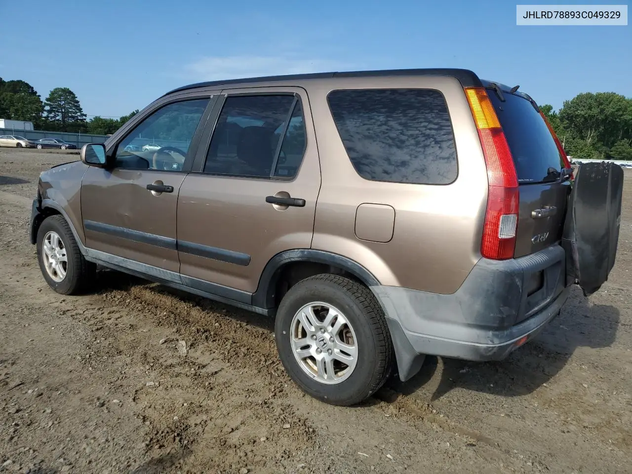 2003 Honda Cr-V Ex VIN: JHLRD78893C049329 Lot: 63122005