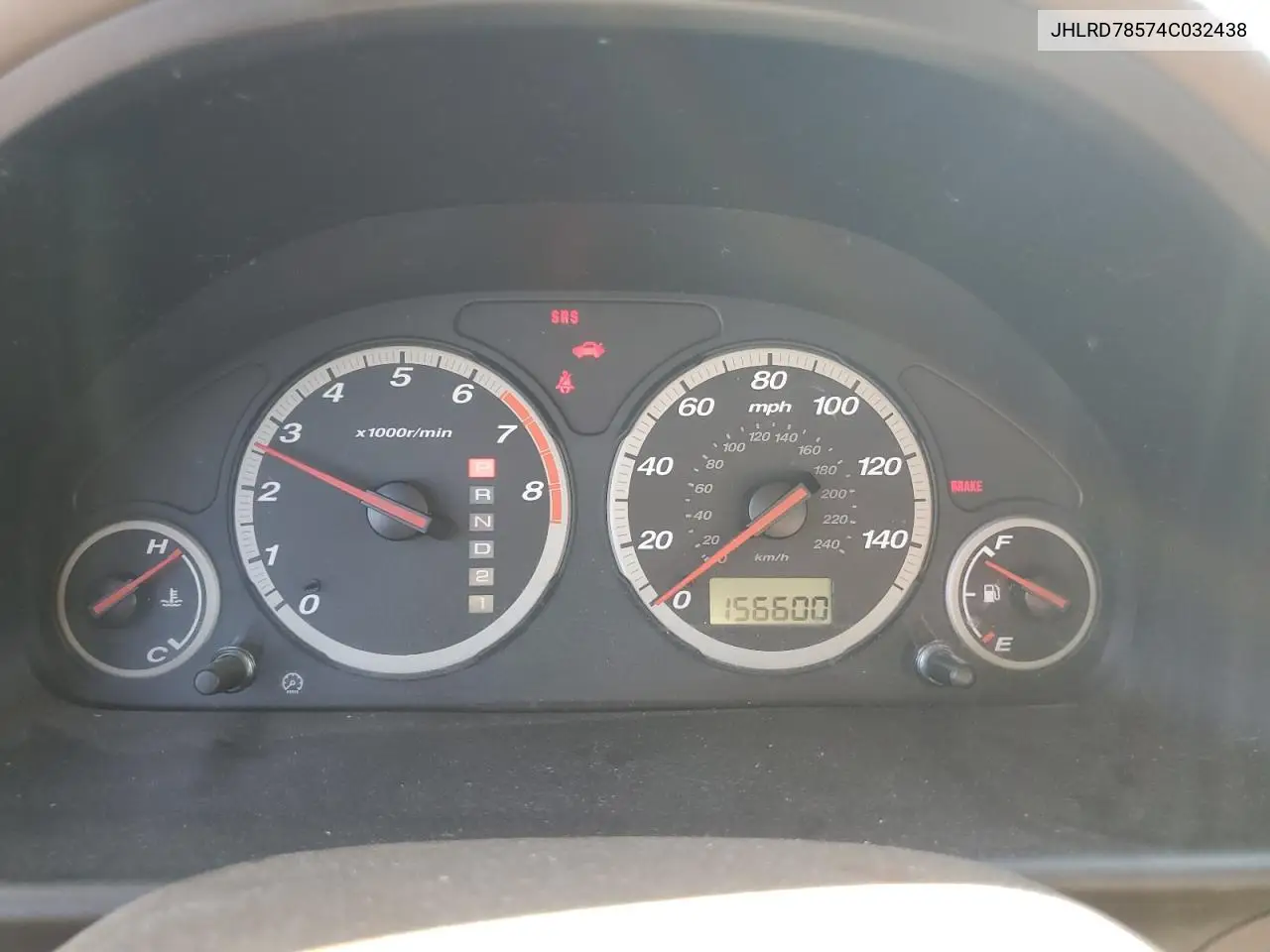 2004 Honda Cr-V Lx VIN: JHLRD78574C032438 Lot: 56257075