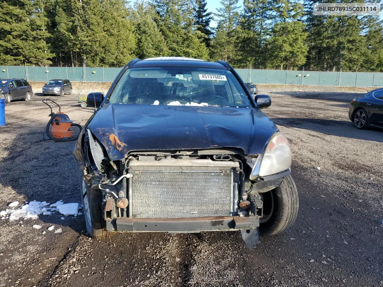 2005 Honda Cr-V Se VIN: JHLRD78935C031114 Lot: 45137605