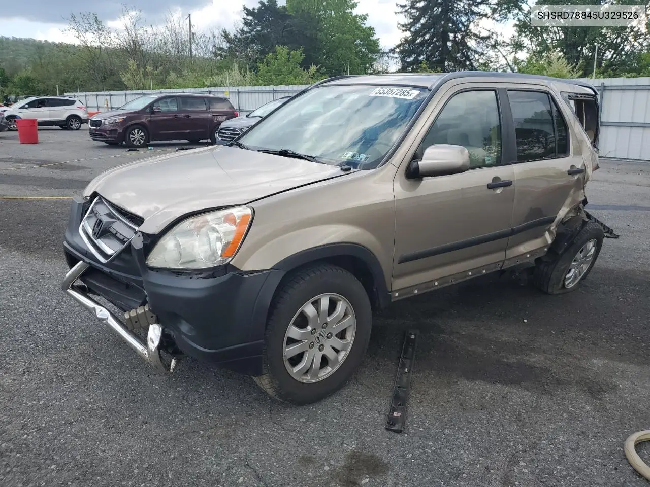 2005 Honda Cr-V Ex VIN: SHSRD78845U329526 Lot: 55357285