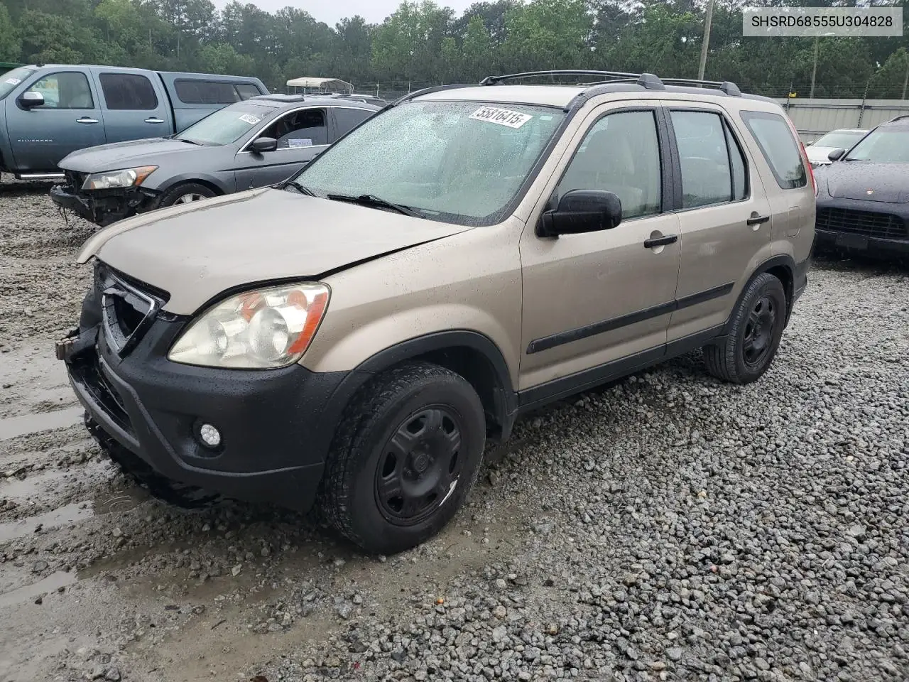 2005 Honda Cr-V Lx VIN: SHSRD68555U304828 Lot: 55816415