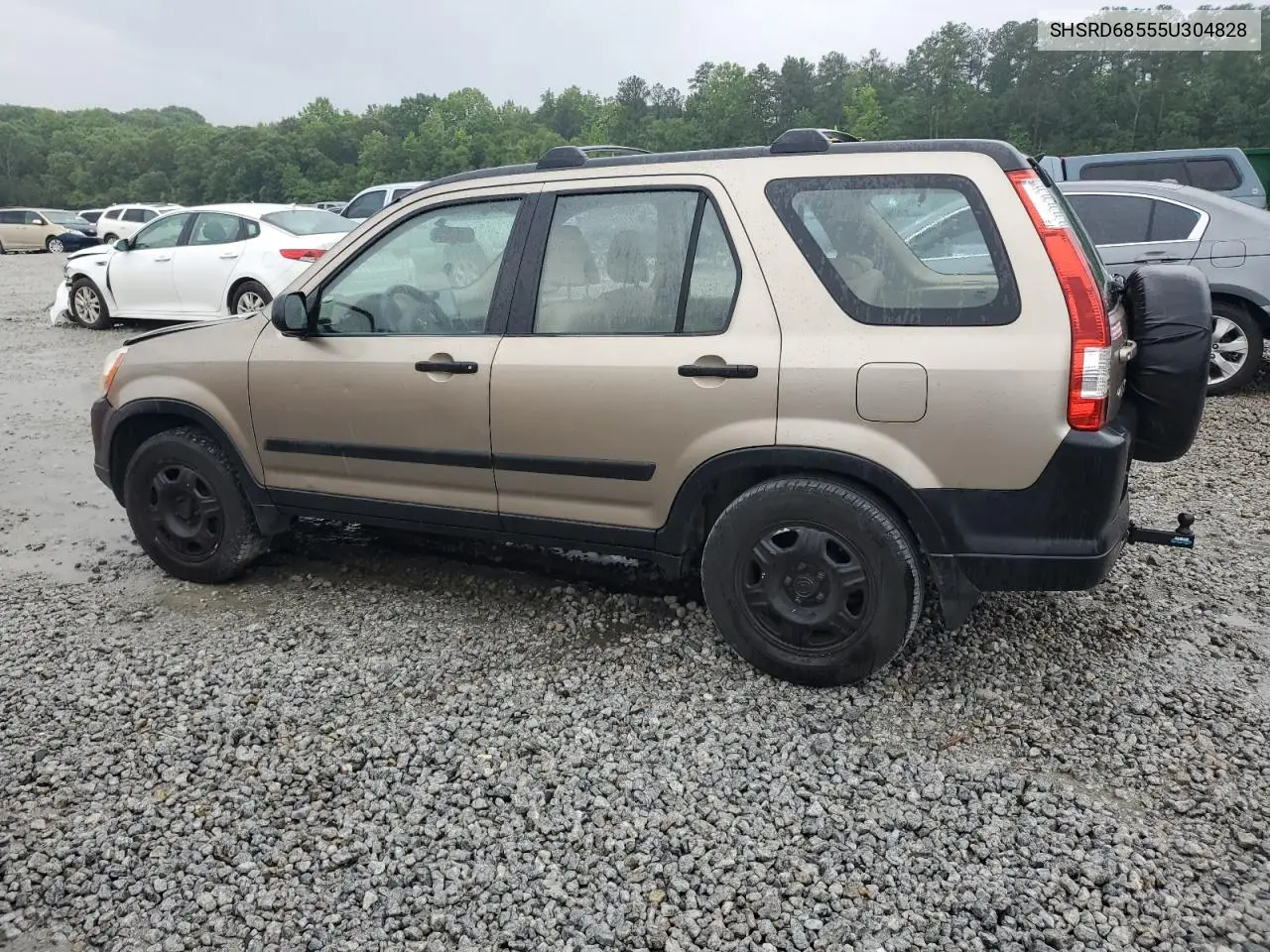 2005 Honda Cr-V Lx VIN: SHSRD68555U304828 Lot: 55816415