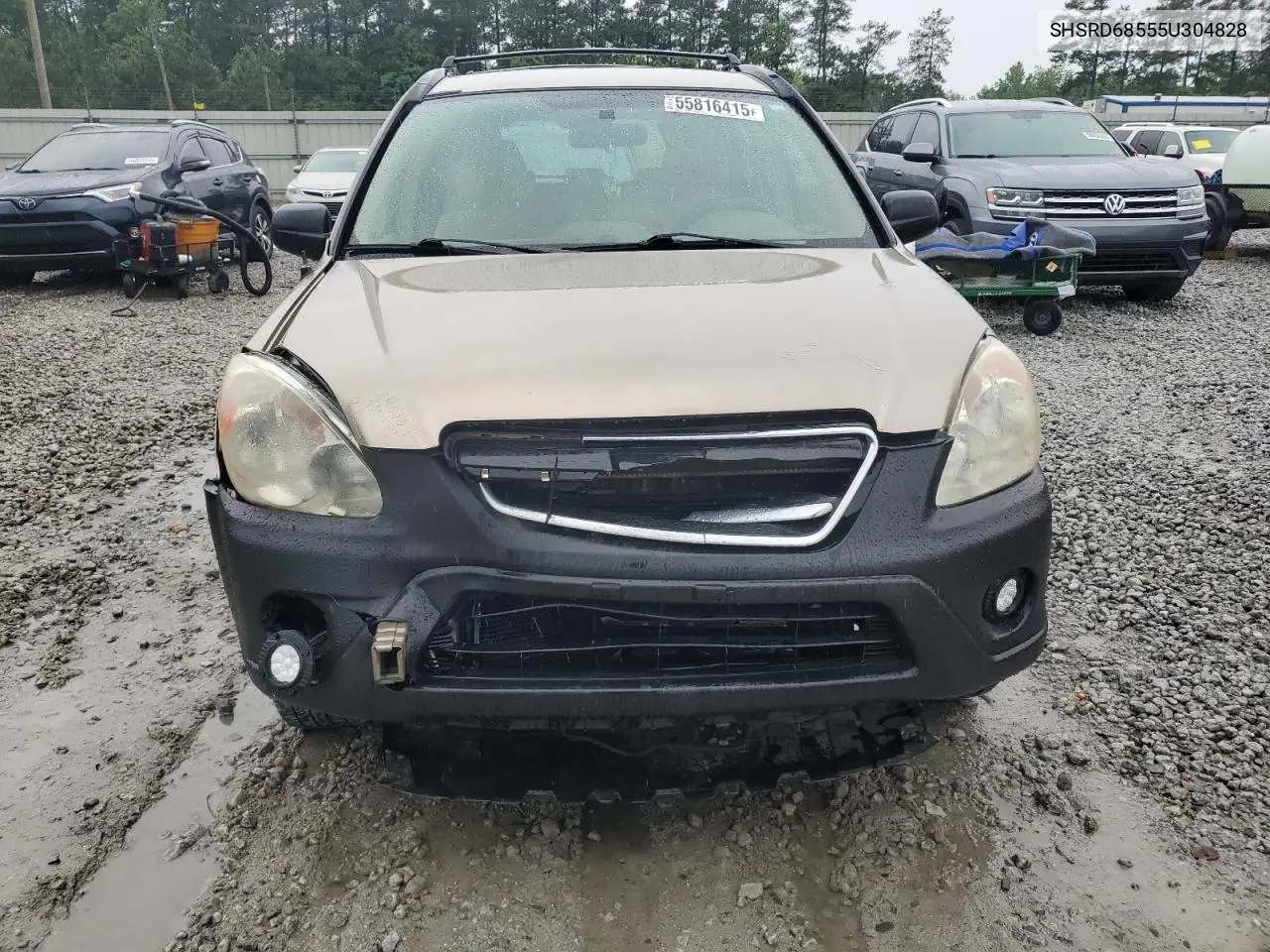 2005 Honda Cr-V Lx VIN: SHSRD68555U304828 Lot: 55816415