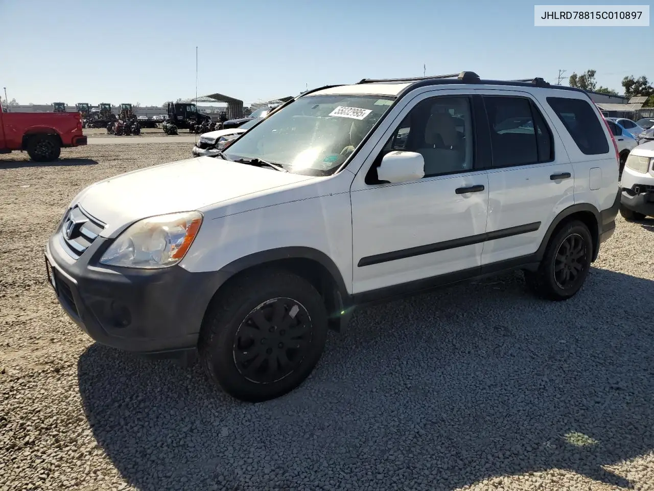 2005 Honda Cr-V Ex VIN: JHLRD78815C010897 Lot: 55882995