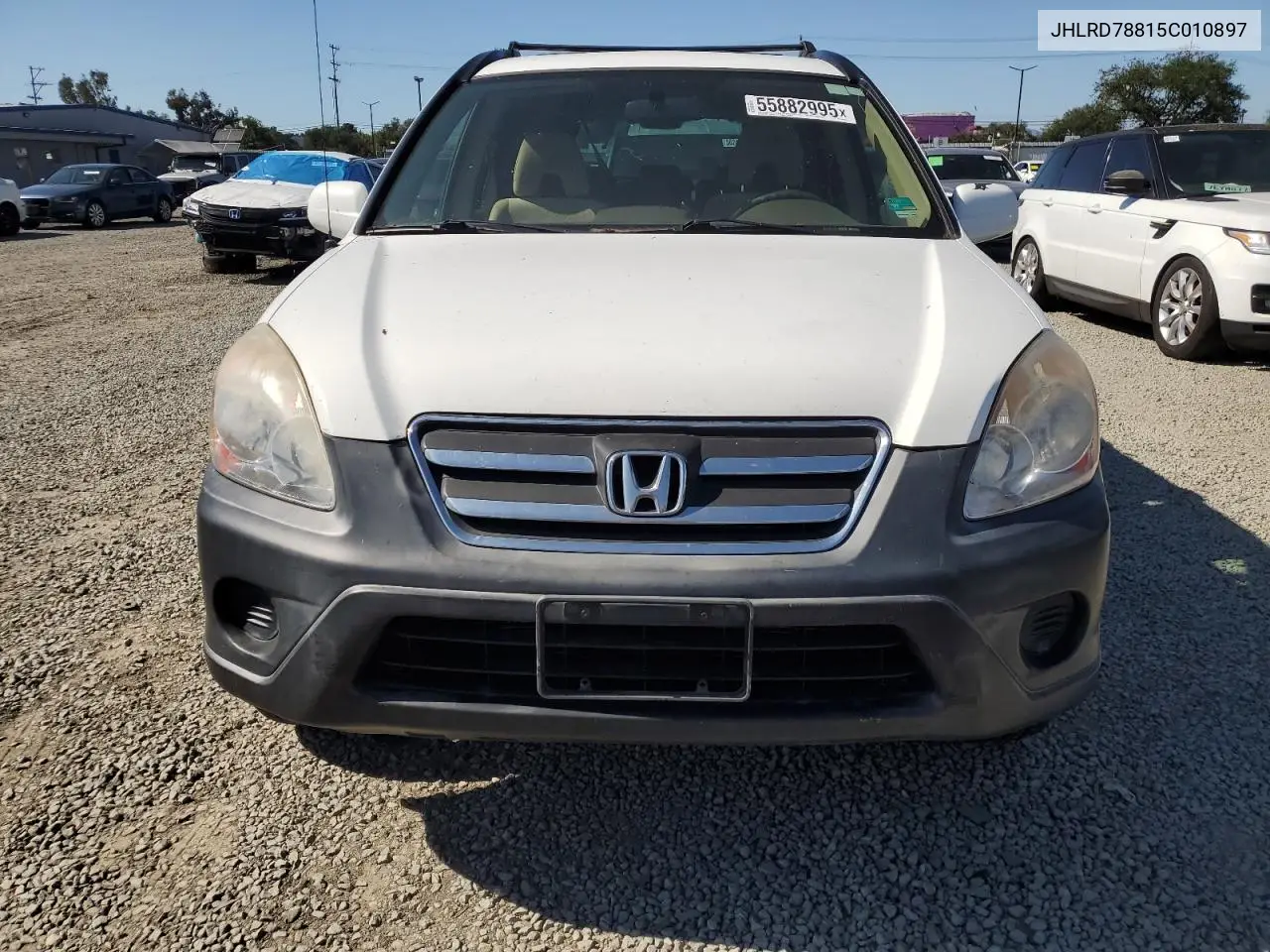 2005 Honda Cr-V Ex VIN: JHLRD78815C010897 Lot: 55882995